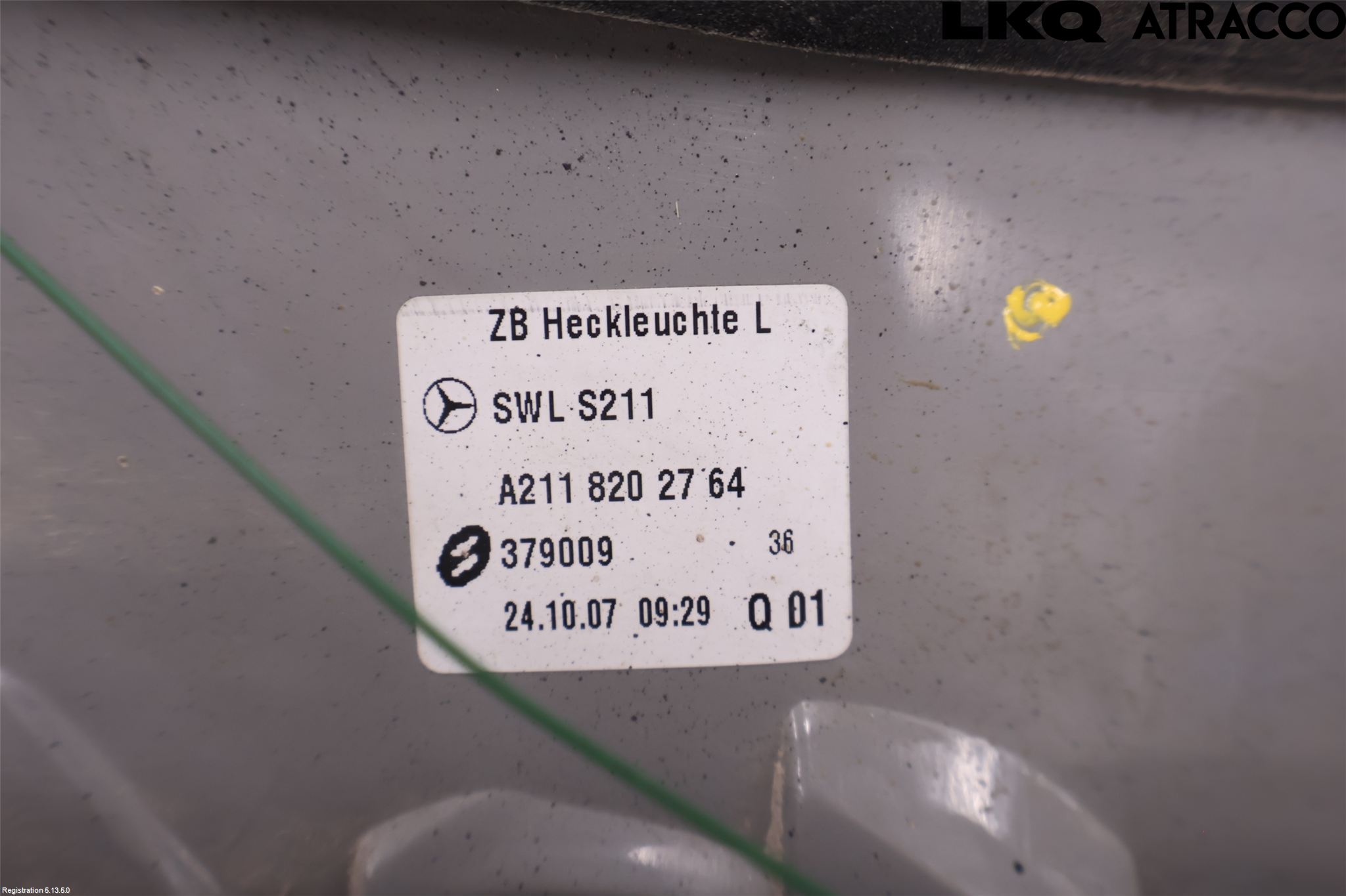 Mercedes-Benz MB E-KLASS (W211) 02-09 Baklykt Venstre