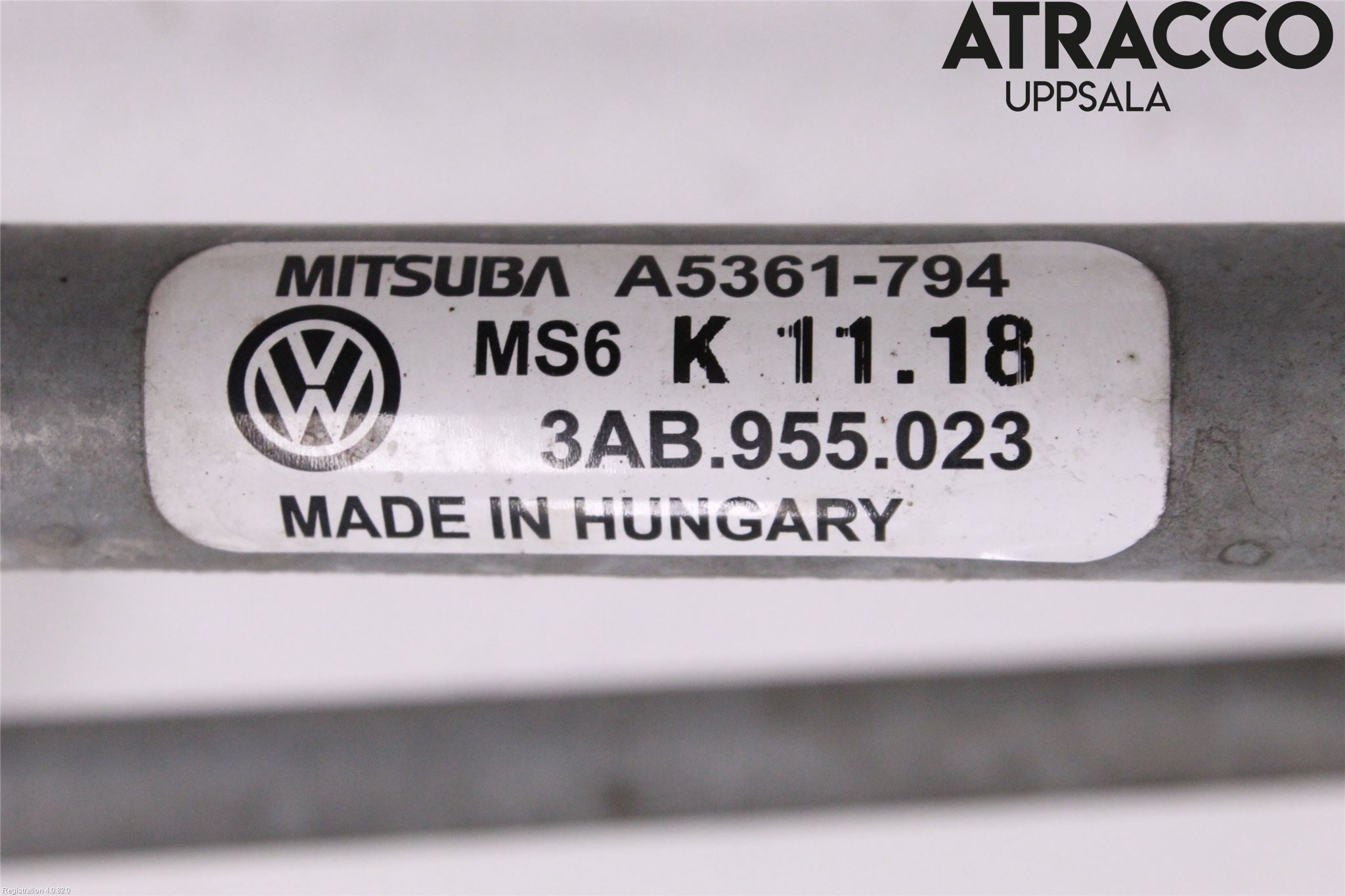 Volkswagen VW PASSAT 11-14 Viskeroverføring Frontrute