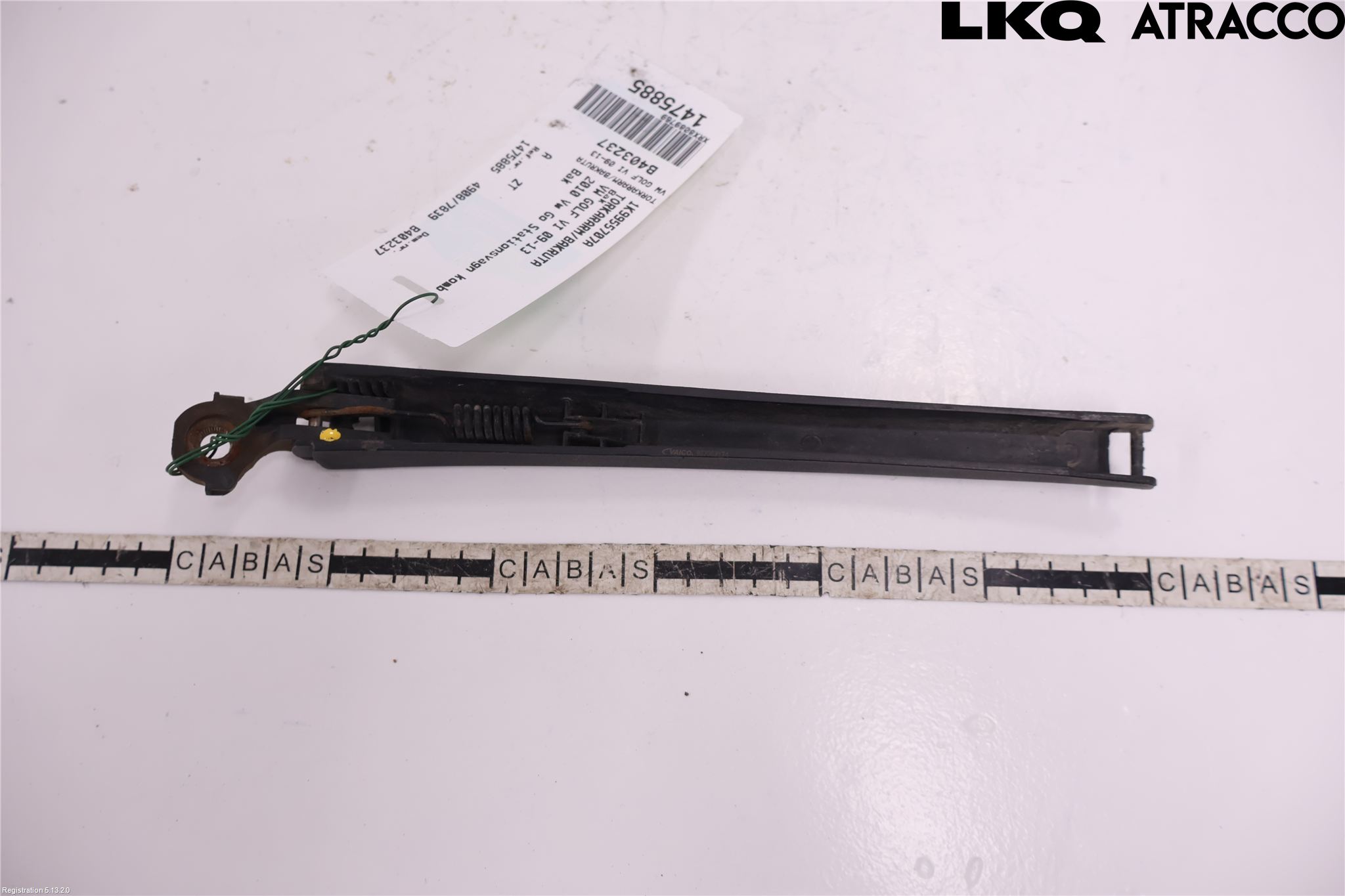 Volkswagen VW GOLF VI 09-13 Viskerarm Bakrute