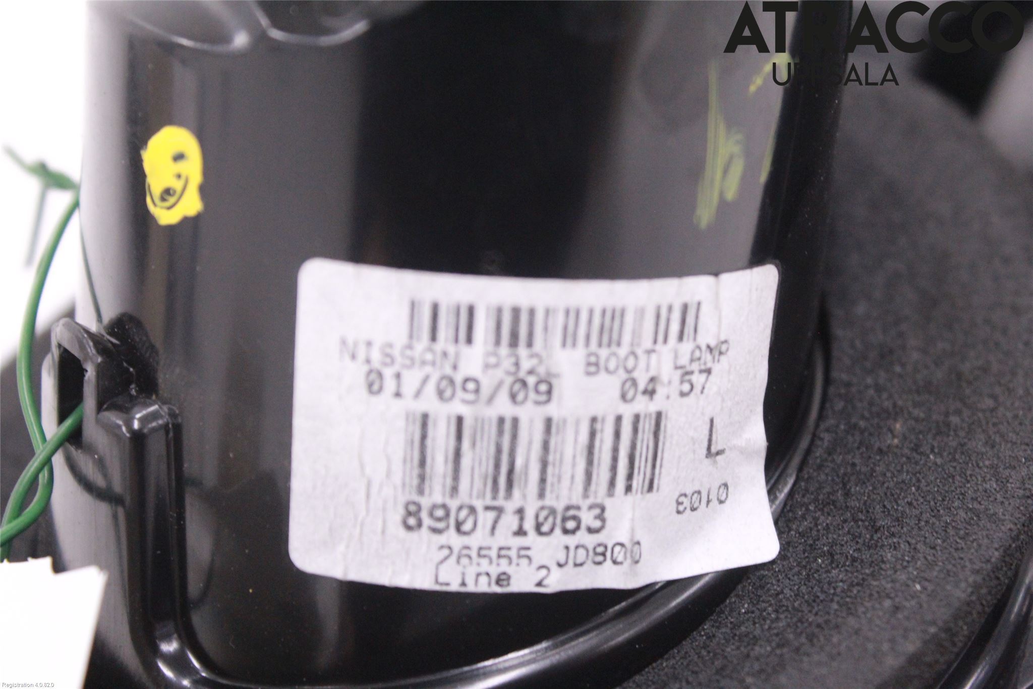 Nissan QASHQAI   07-10 Baklykt Venstre  På Luke(Indre