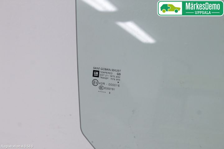 Opel ADAM 13-20 Dørrute Foran Høyre 2 Dørs