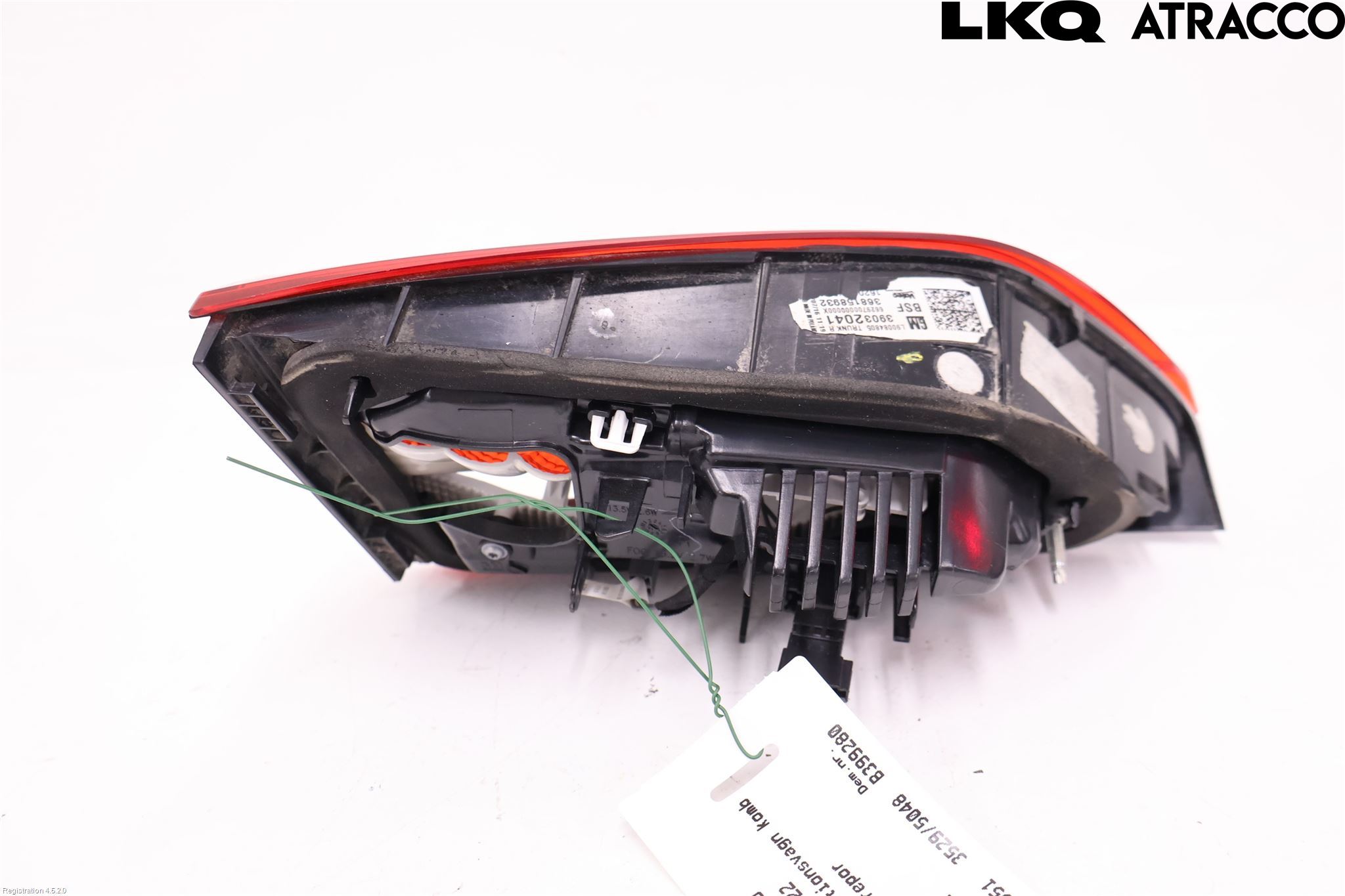 Opel ASTRA K 16-22 Baklykt Høyre  På Luke(Indre)
