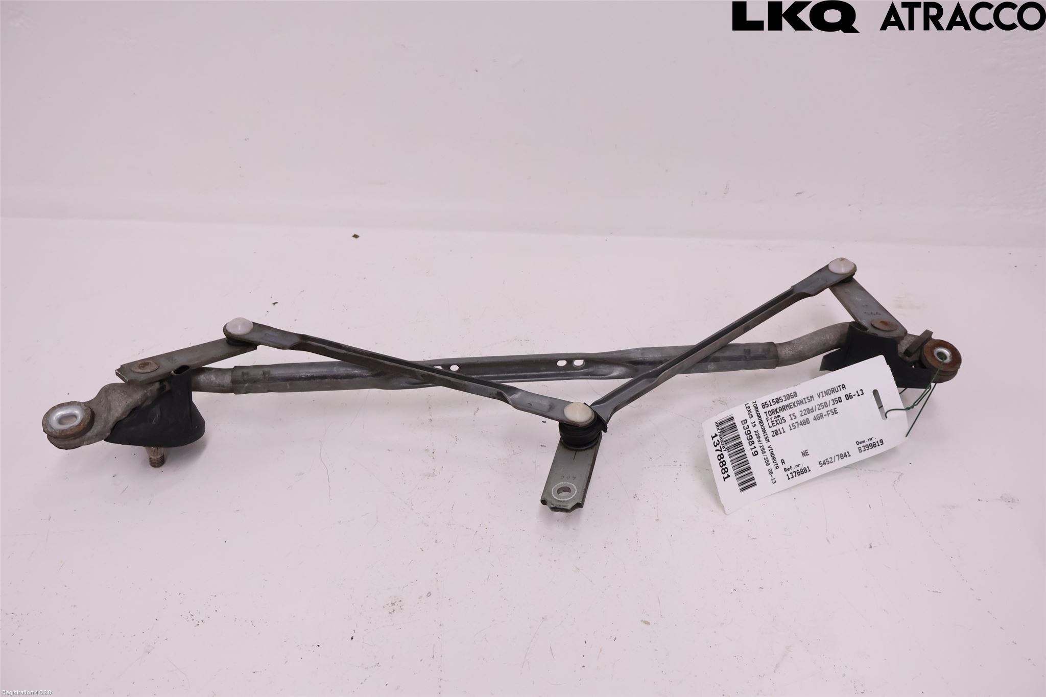 Lexus IS 220d/250/350 06-13 Viskeroverføring Frontrute