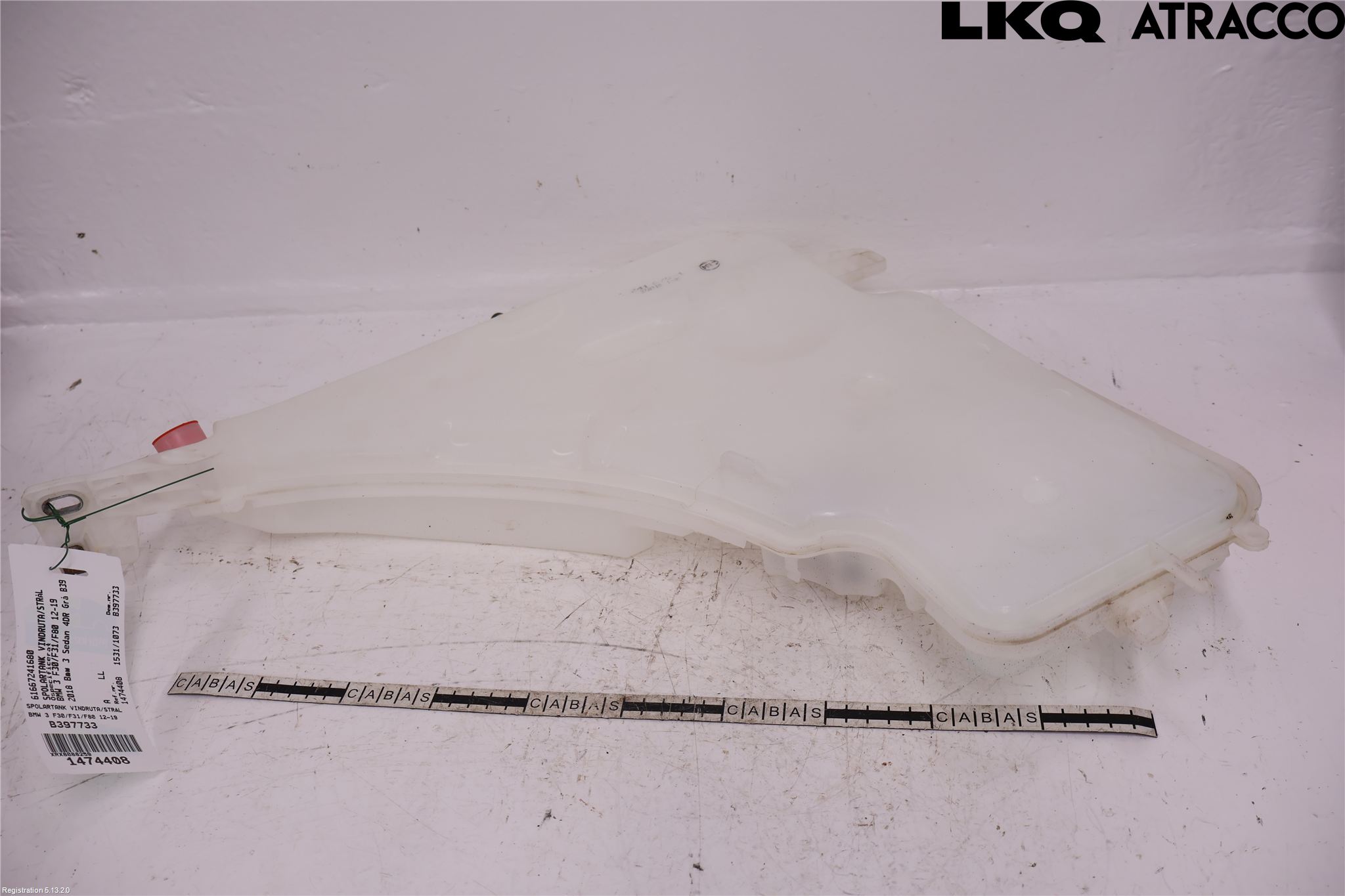 BMW 3 F30/F31/F80 12-19 Spylerbeholder Frontrute-Lykte