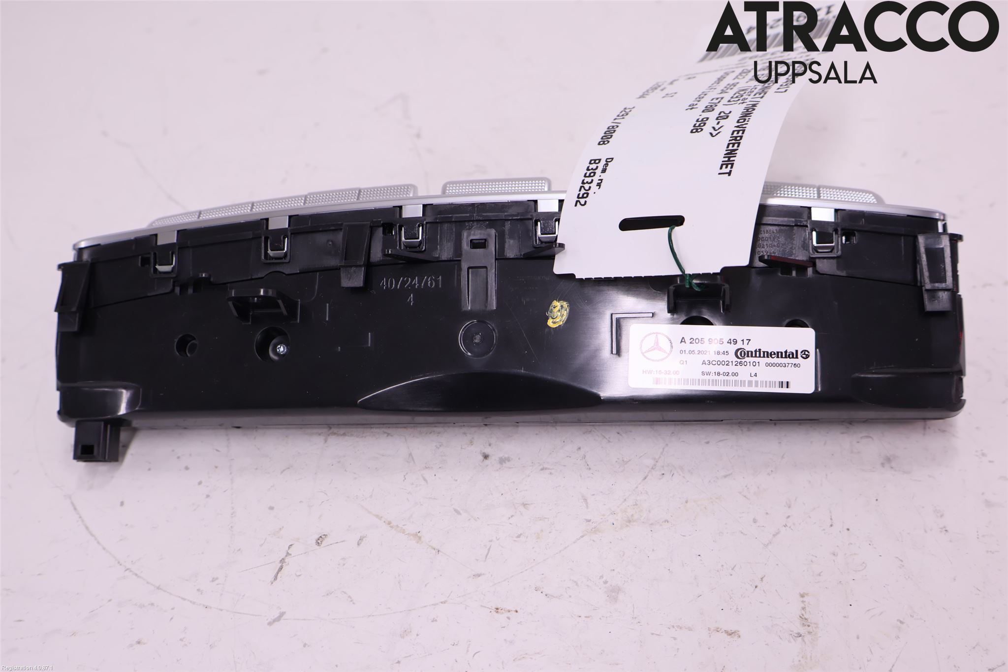 Mercedes-Benz MB EQC (N293) 20- Varme Ac Betjening-Display
