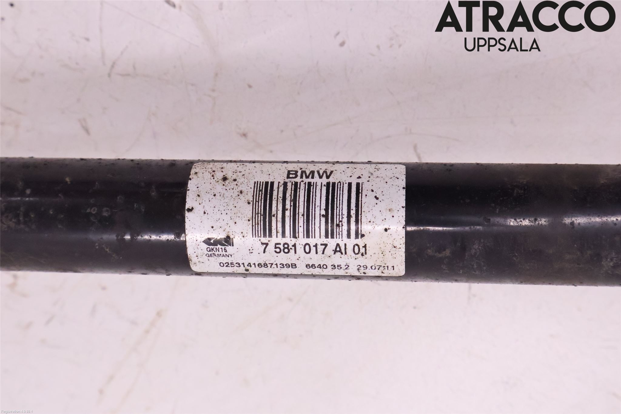 BMW 5 F10/F11/F18 09-17 Drivaksel Bak Kompl Venstre