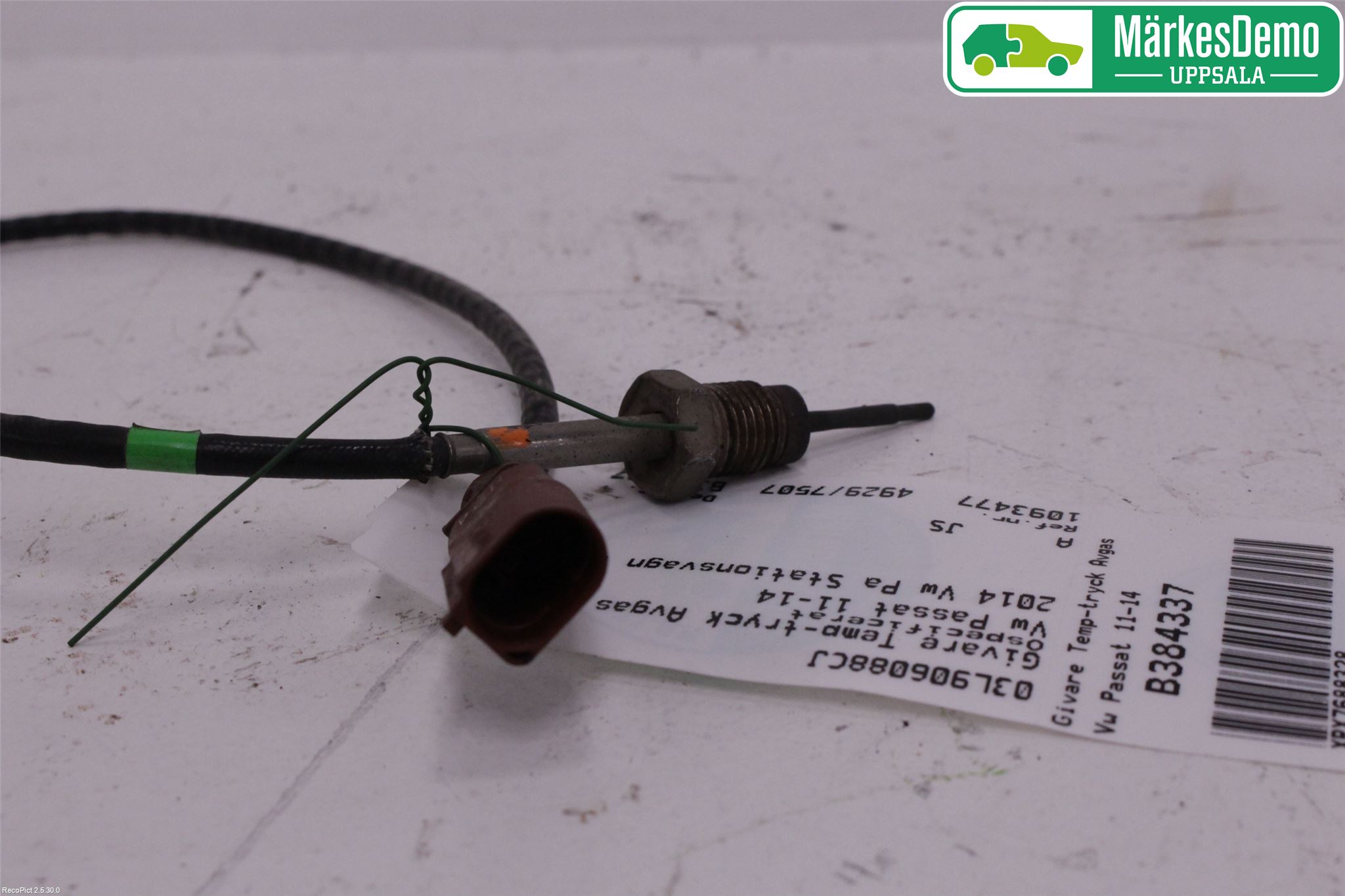 Volkswagen VW PASSAT 11-14 Sensor Temp-Trykk Avgass