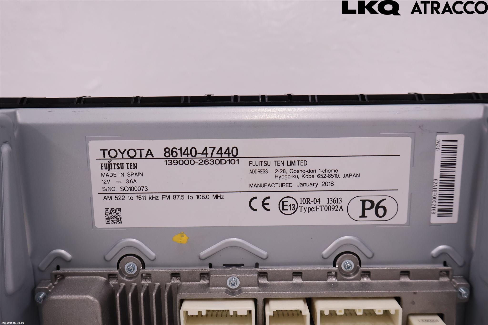 Toyota PRIUS (ZVW50) 16-21 Stereo Radio Med Cd