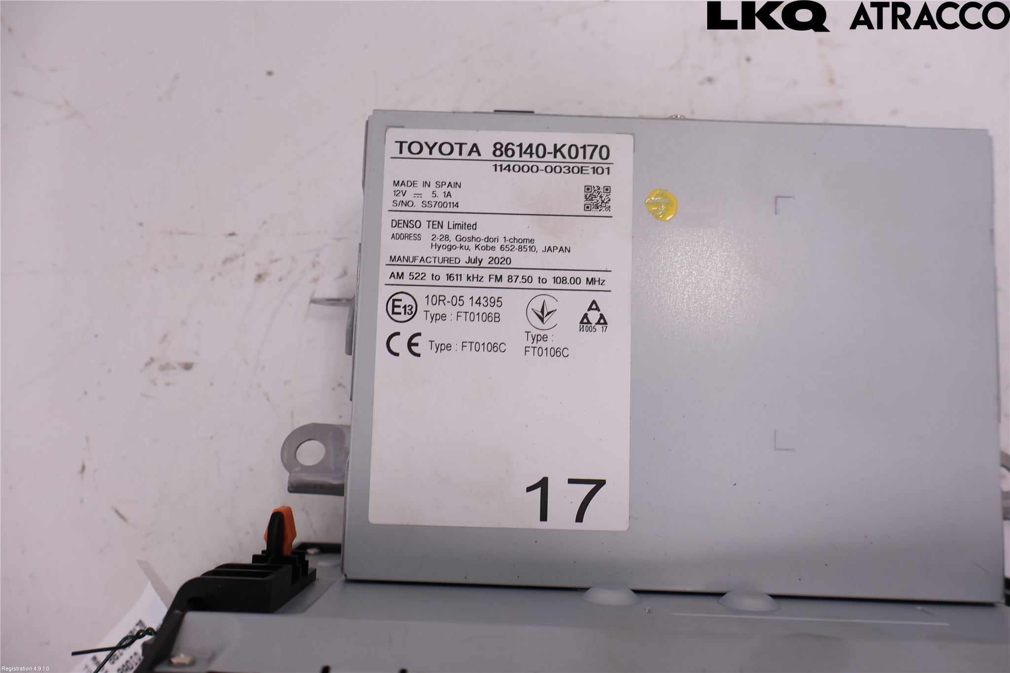 Toyota YARIS XP21 20- Stereo Radio Med Cd
