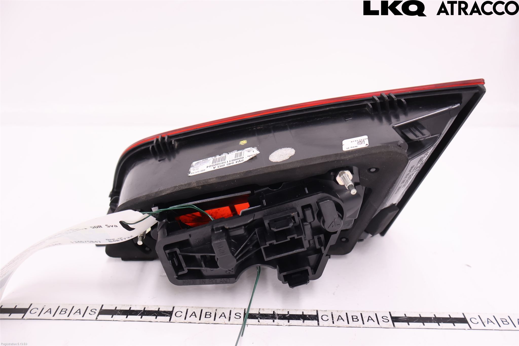 Audi A3/S3 8V 13-20 Baklykt Venstre  På Luke(Indre