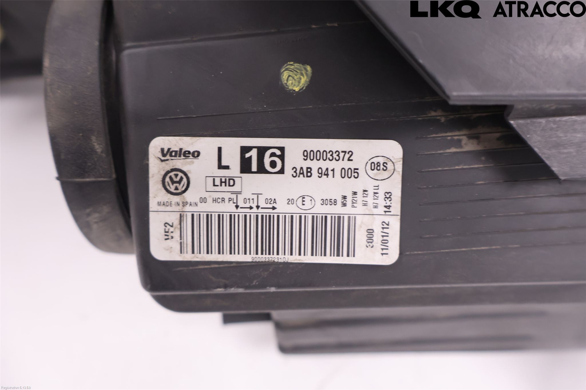 Volkswagen VW PASSAT 11-14 Frontlykt Venstre