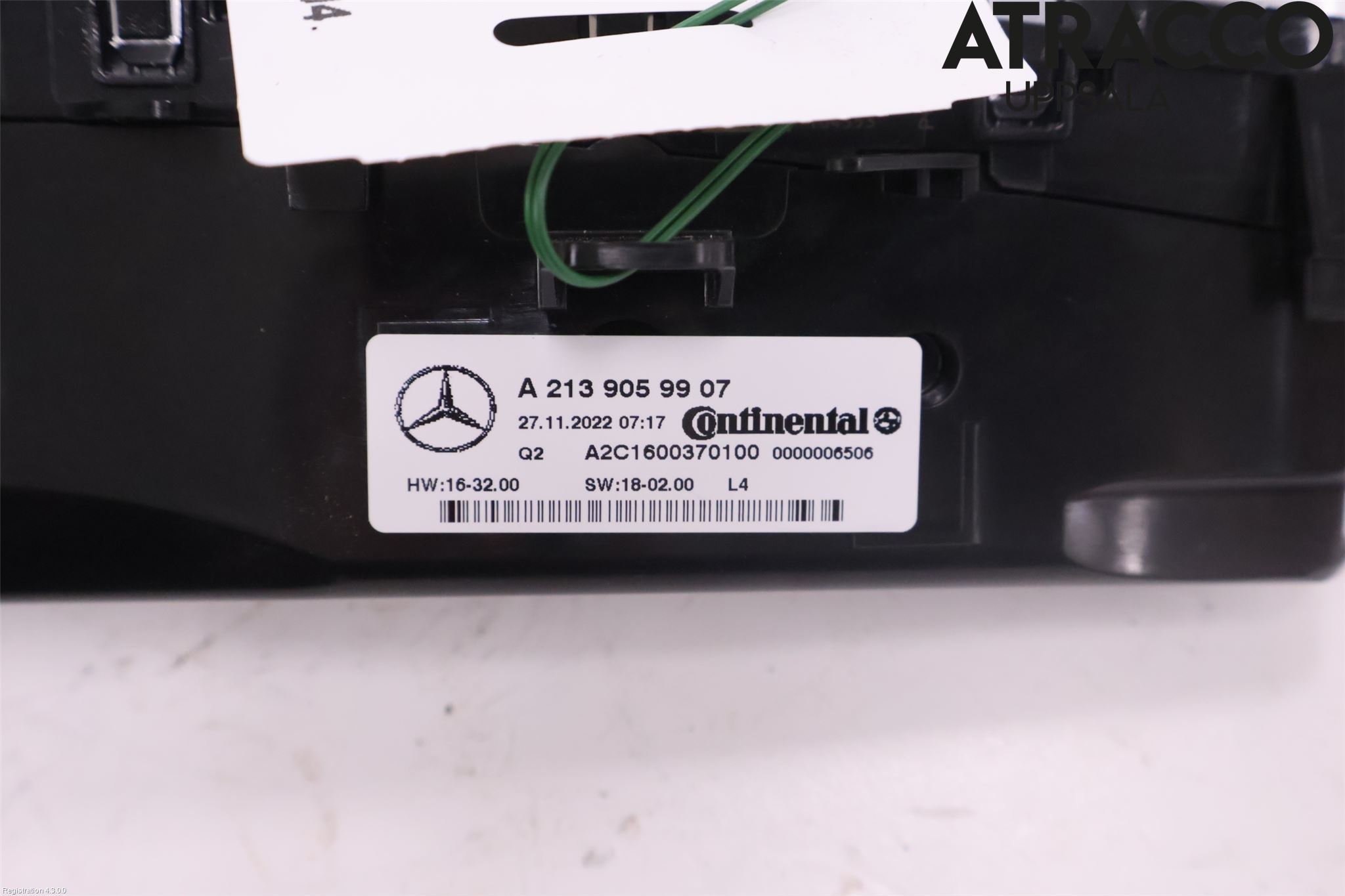 Mercedes-Benz MB E-KLASS (W213) 16-23 Varme Ac Betjening-Display