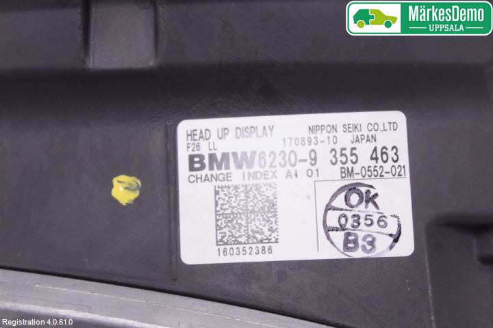 BMW X4 F26 14-18 Instr Skjerm Dvd-Gps-Ac-Tlf