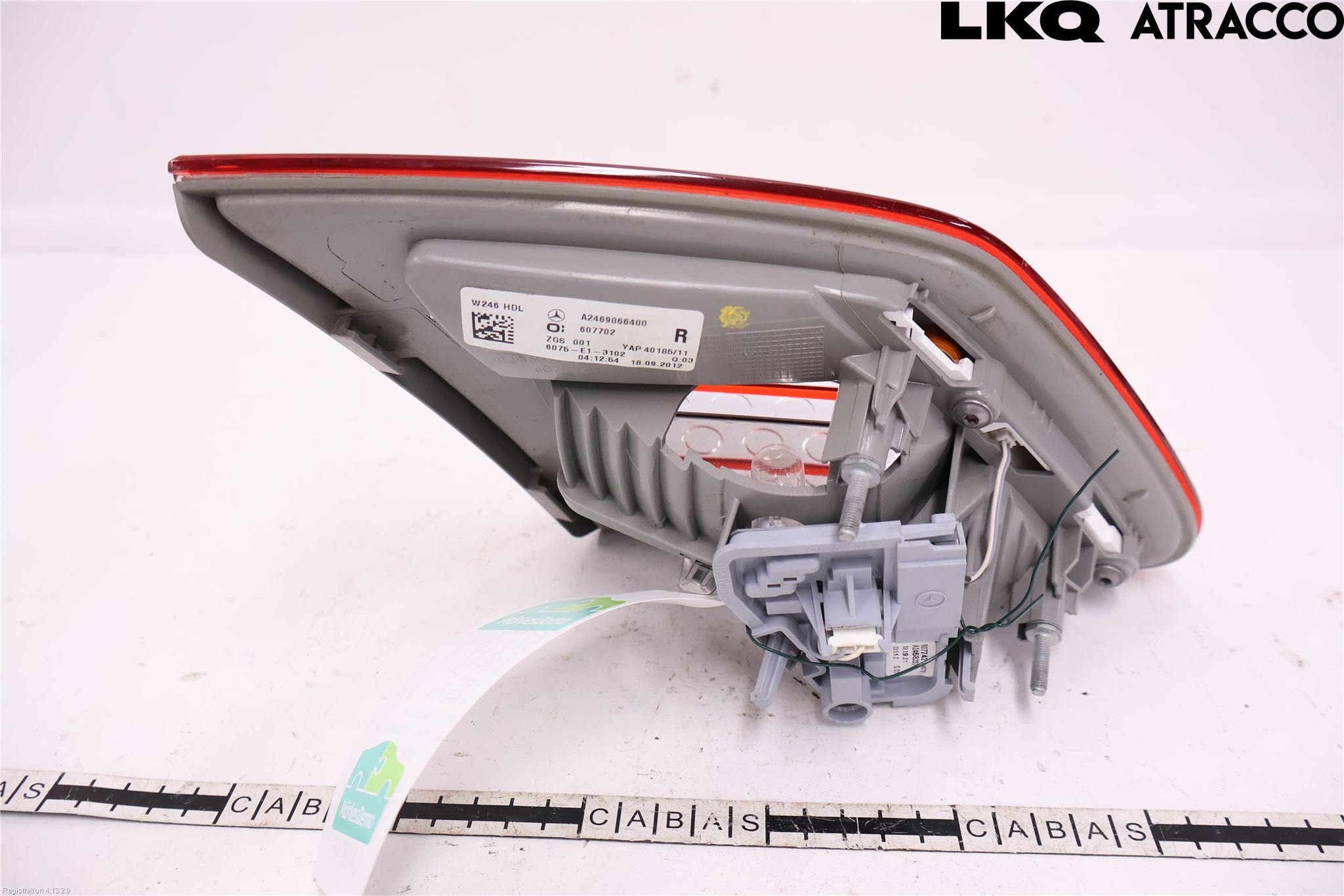 Mercedes-Benz MB B-KLASS (W246/W242) 12-19 Baklykt Høyre  På Luke(Indre)