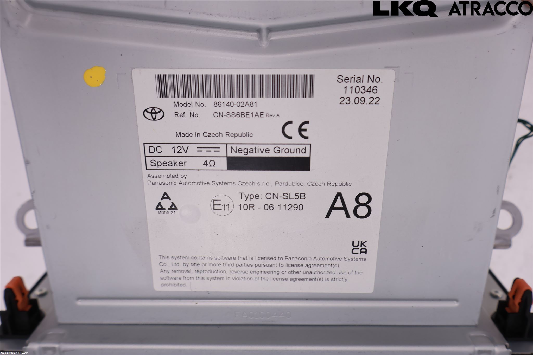 Toyota COROLLA 19- Stereo Radio Med Cd