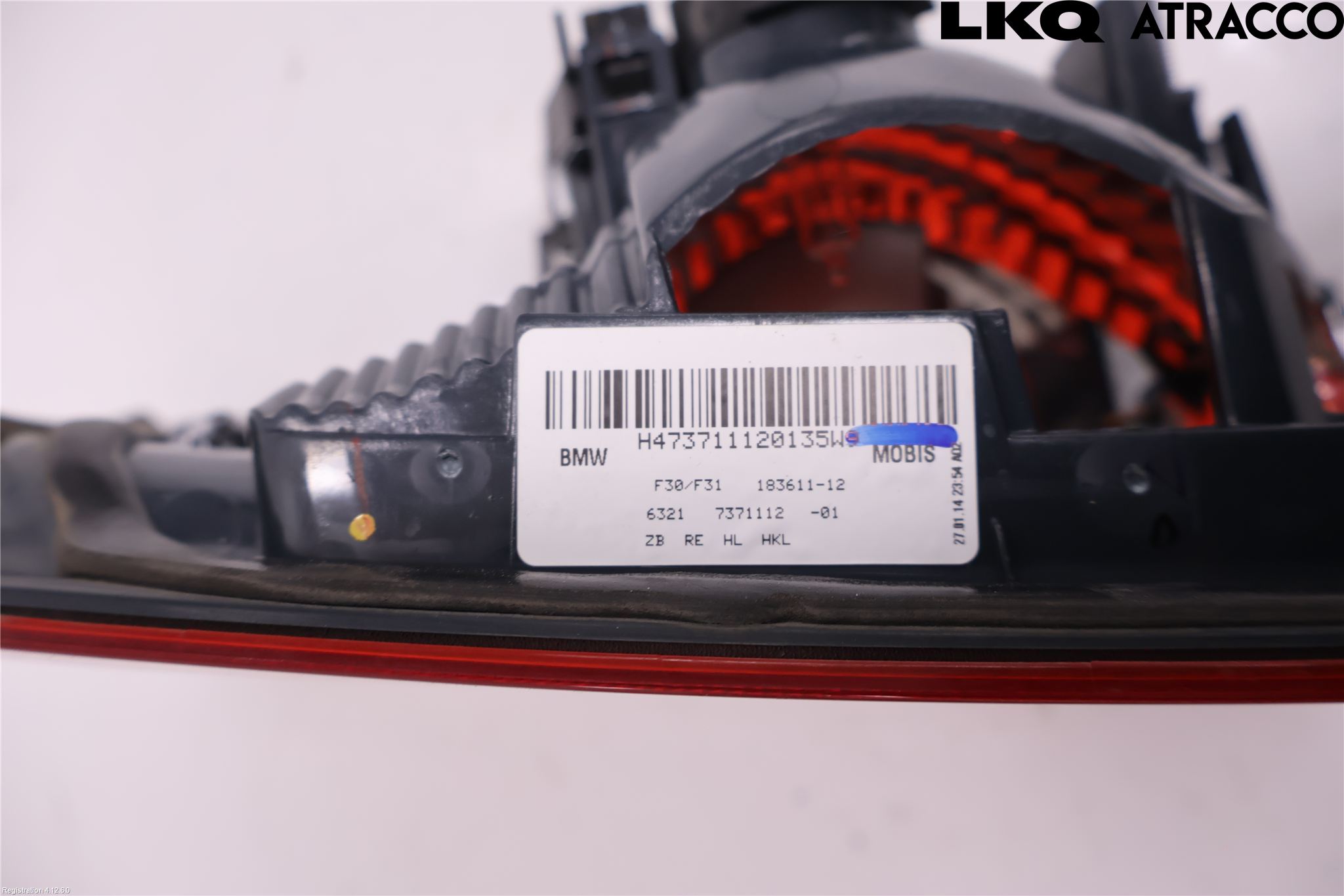 BMW 3 F30/F31/F80 12-19 Baklykt Høyre  På Luke(Indre)