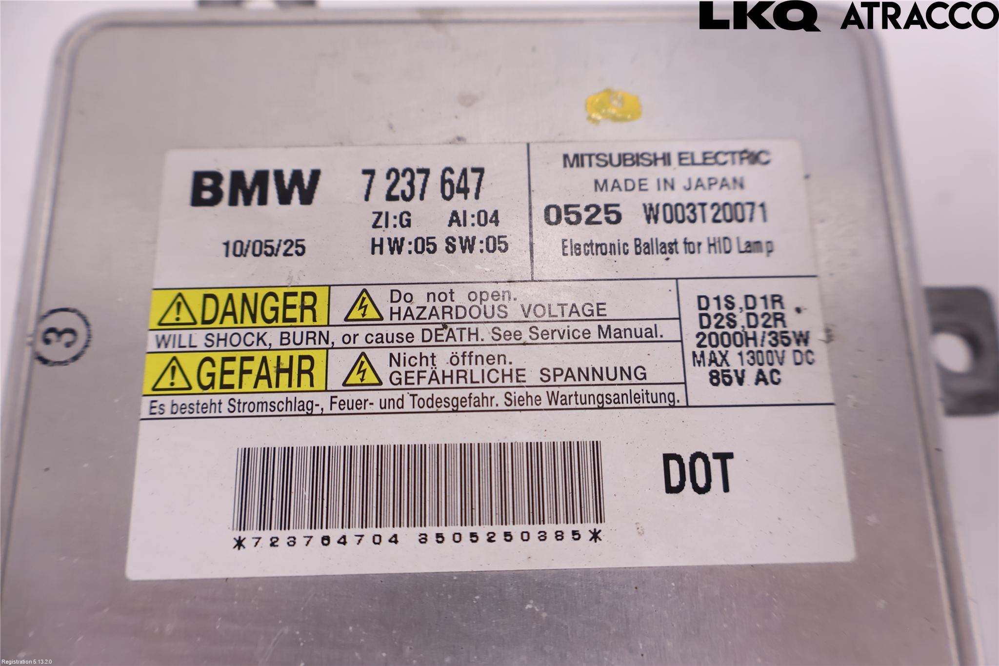BMW 5 F10/F11/F18 09-17 Styreenhet Xenon