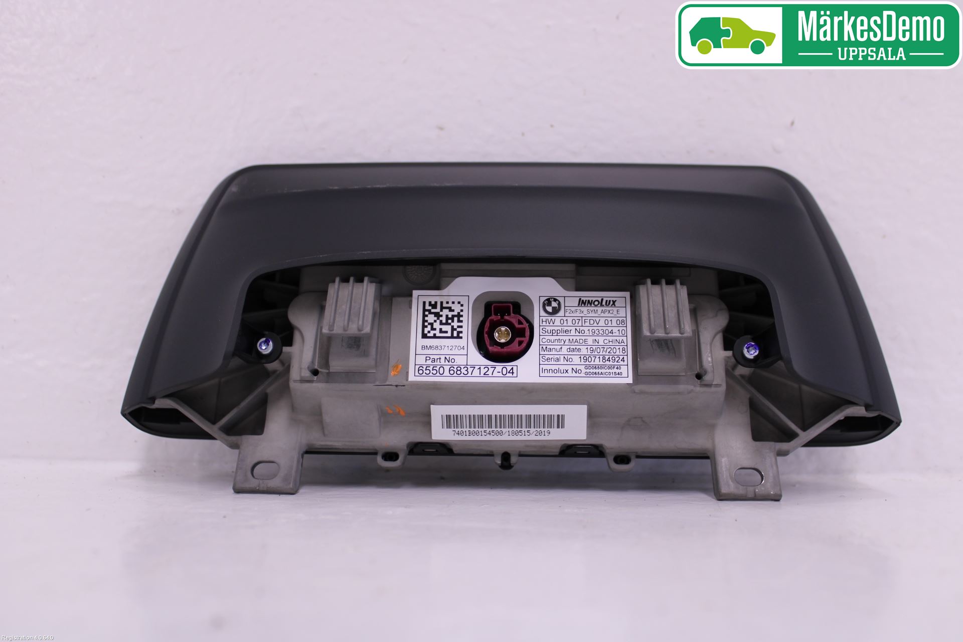 BMW 1 F20/F21 11-19 Instr Skjerm Dvd-Gps-Ac-Tlf