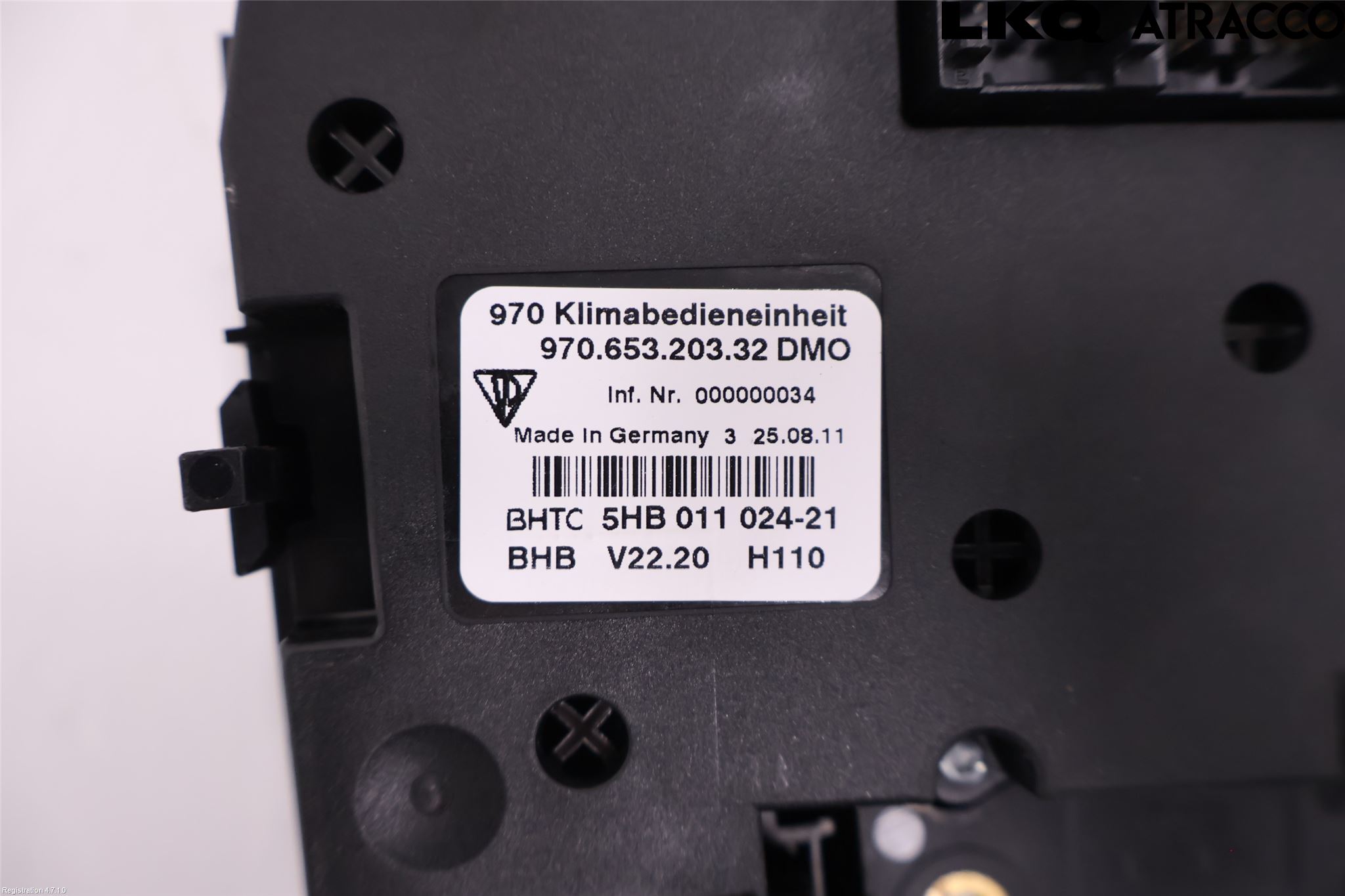 Porsche PANAMERA 09- Varme Ac Betjening-Display