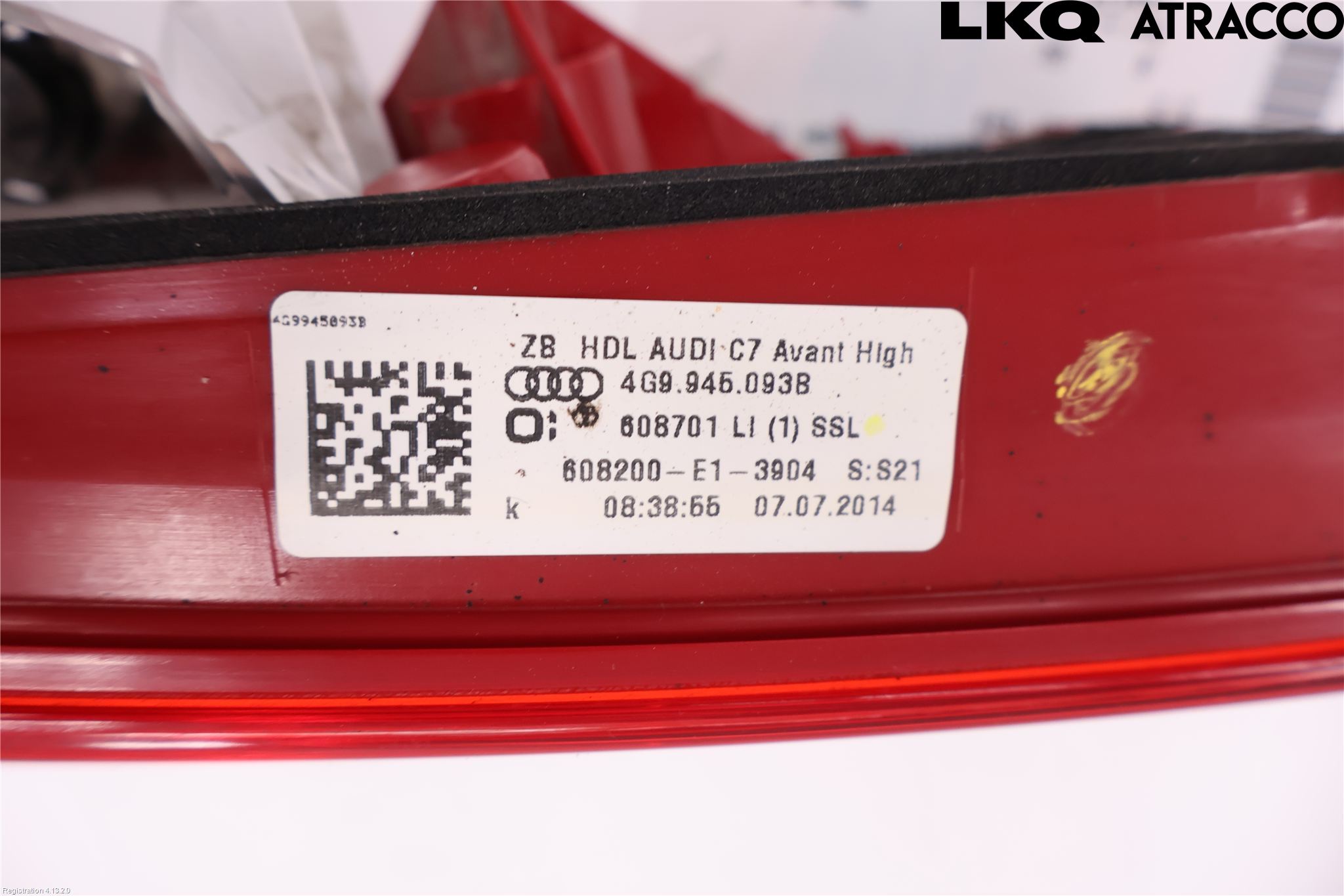 Audi A6/S6 4G 11-18 Baklykt Venstre  På Luke(Indre