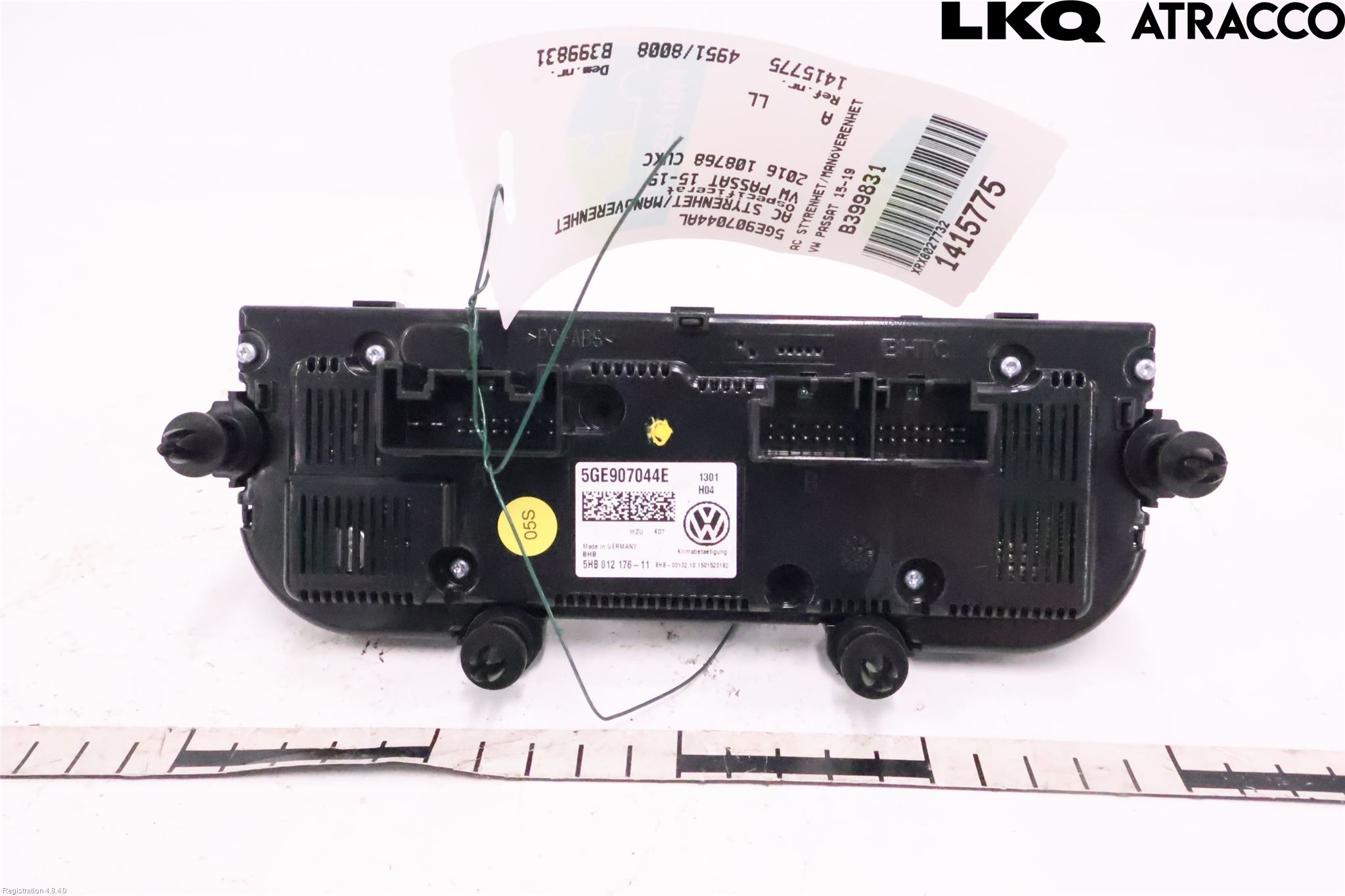 Volkswagen VW PASSAT 15-19 Varme Ac Betjening-Display