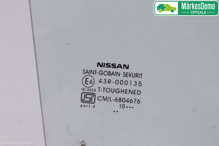Nissan MICRA 11-16 Dørrute Foran Høyre 4 Dørs