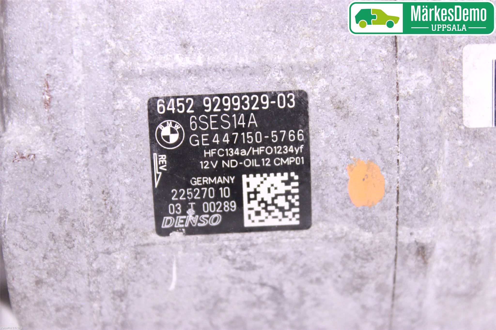 BMW 3 F30/F31/F80 12-19 Varme Ac Kompressor