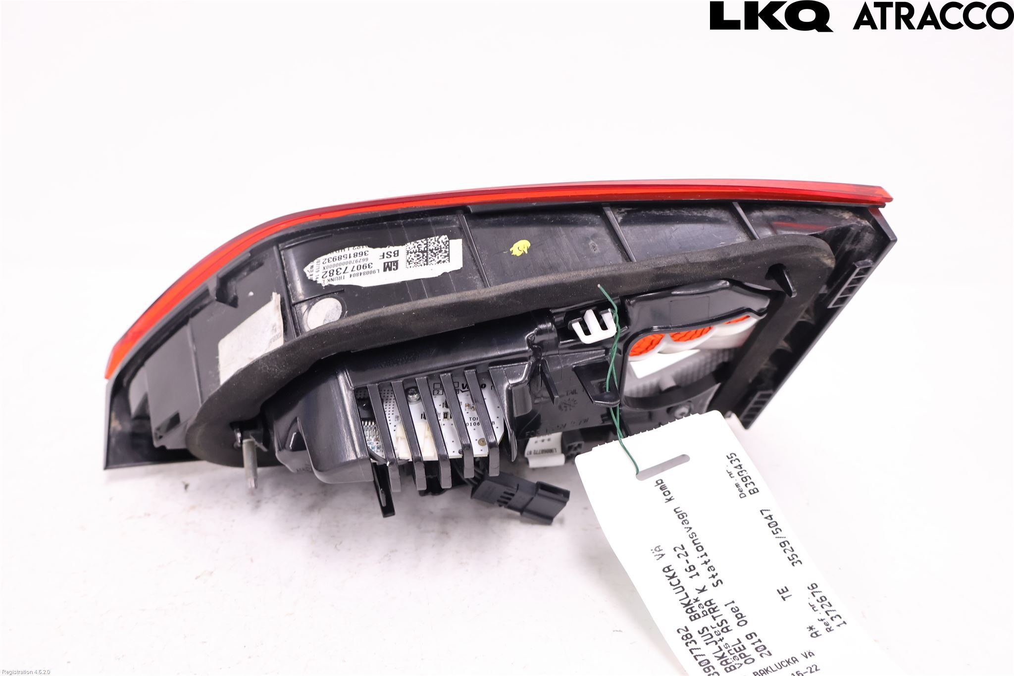 Opel ASTRA K 16-22 Baklykt Venstre  På Luke(Indre