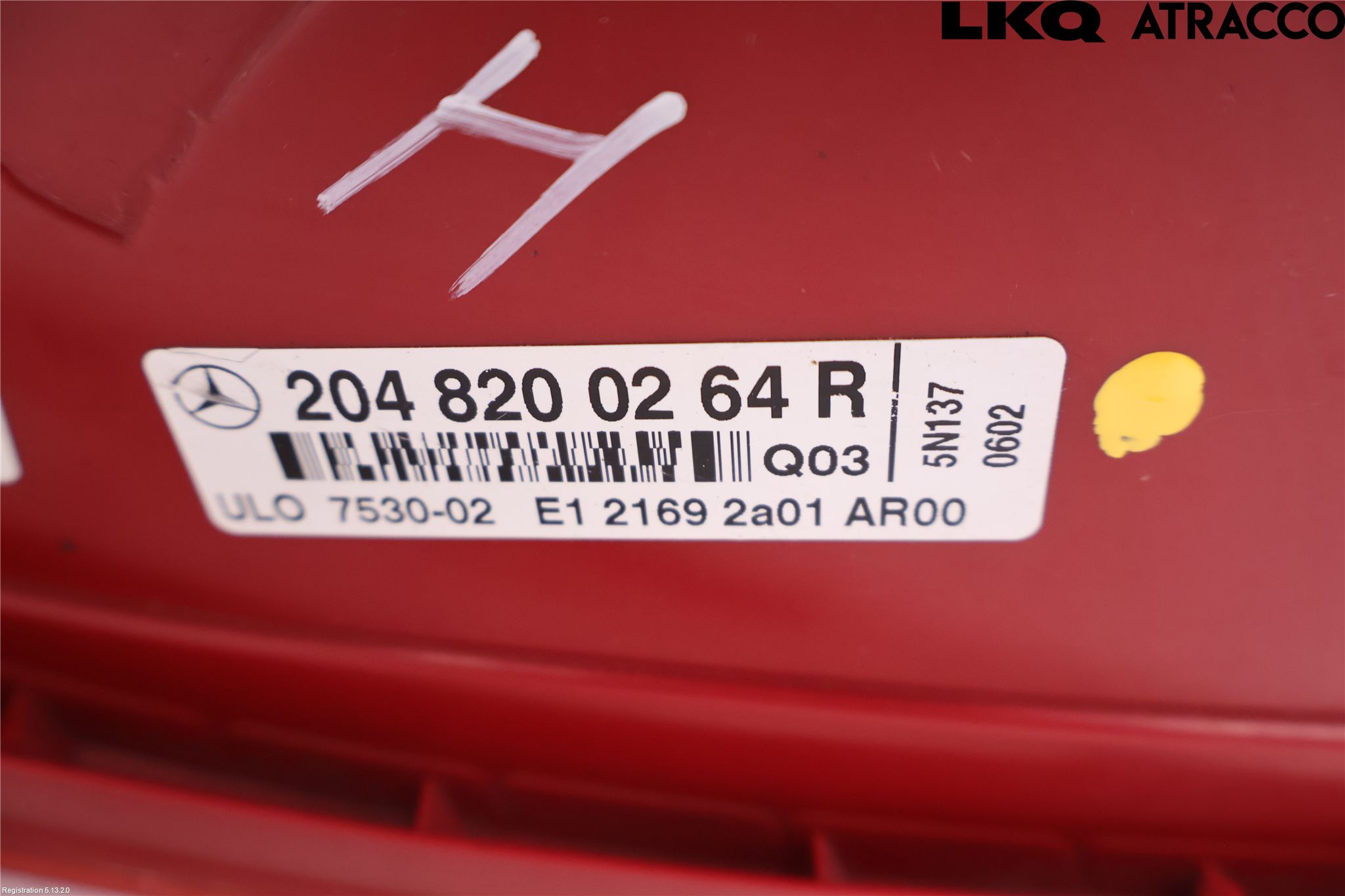 Mercedes-Benz MB C-KLASS (W204) 07-15 Baklykt Høyre