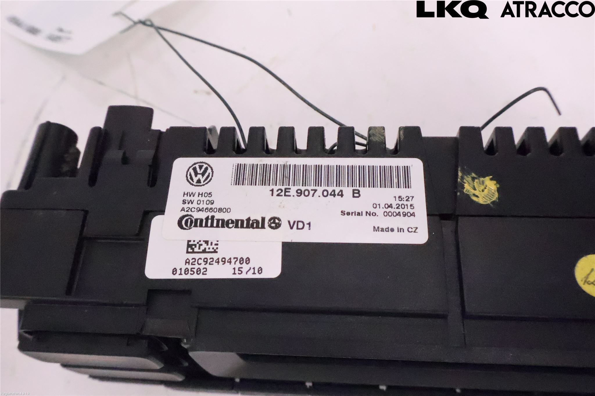 Volkswagen VW UP! / E-UP! Varme Ac Betjening-Display