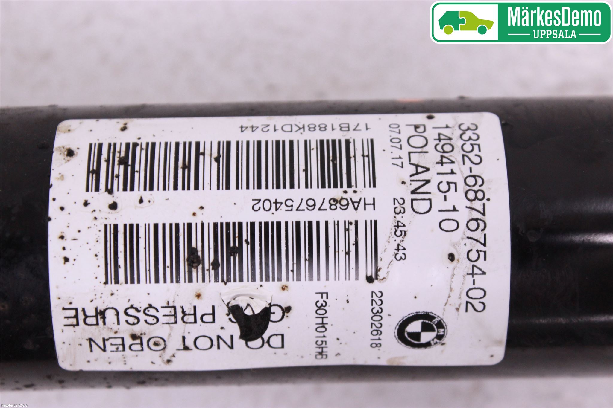 BMW 3 F30/F31/F80 12-19 Støtdemper Bak