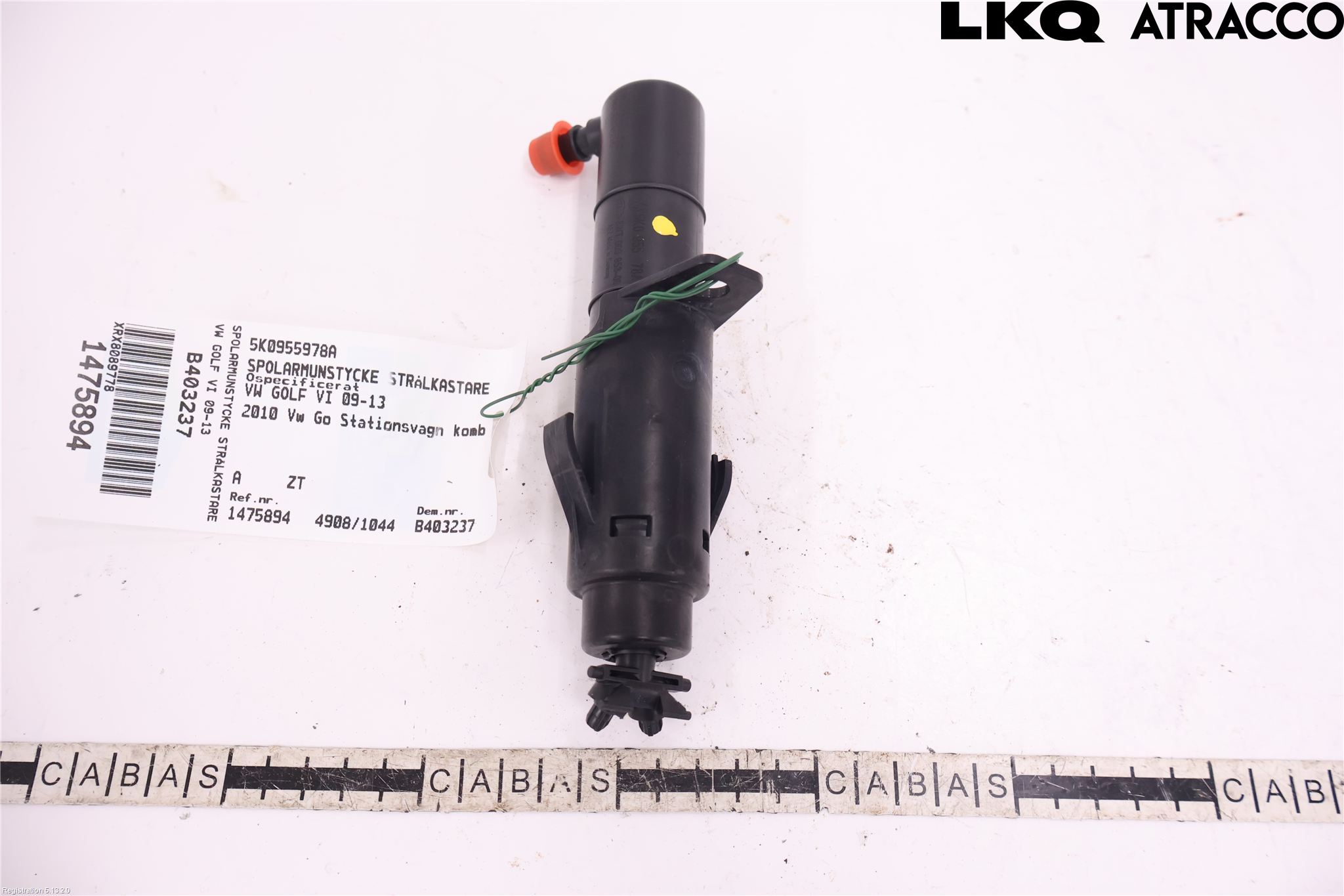 Volkswagen VW GOLF VI 09-13 Spylerdyse Frontlykter