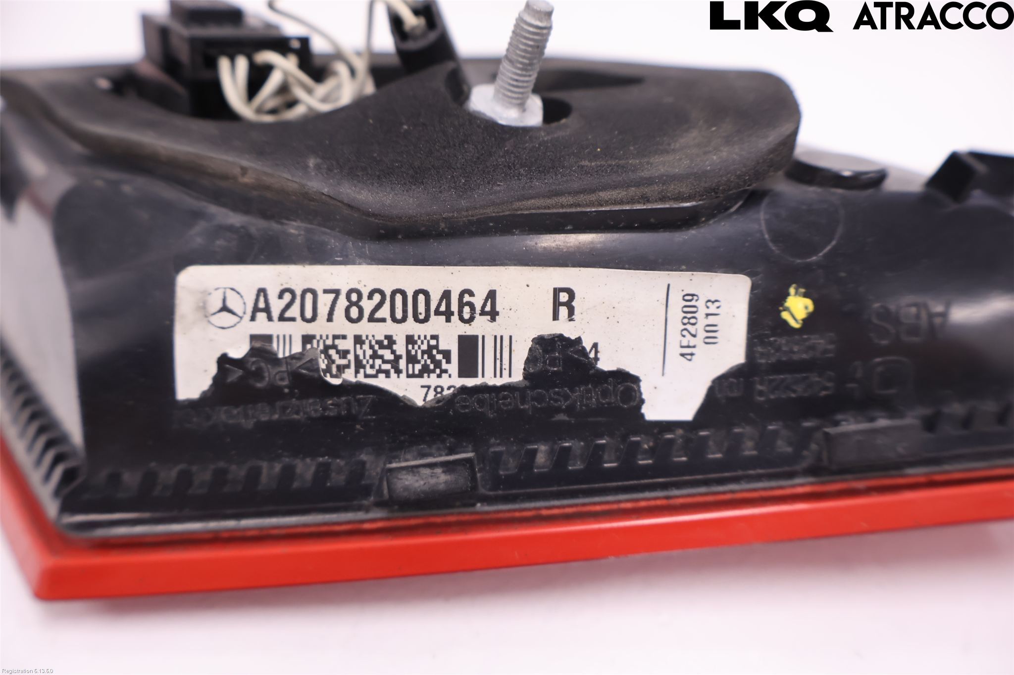 Mercedes-Benz MB E-KLASS (W212) 09-16 Baklykt Høyre  På Luke(Indre)
