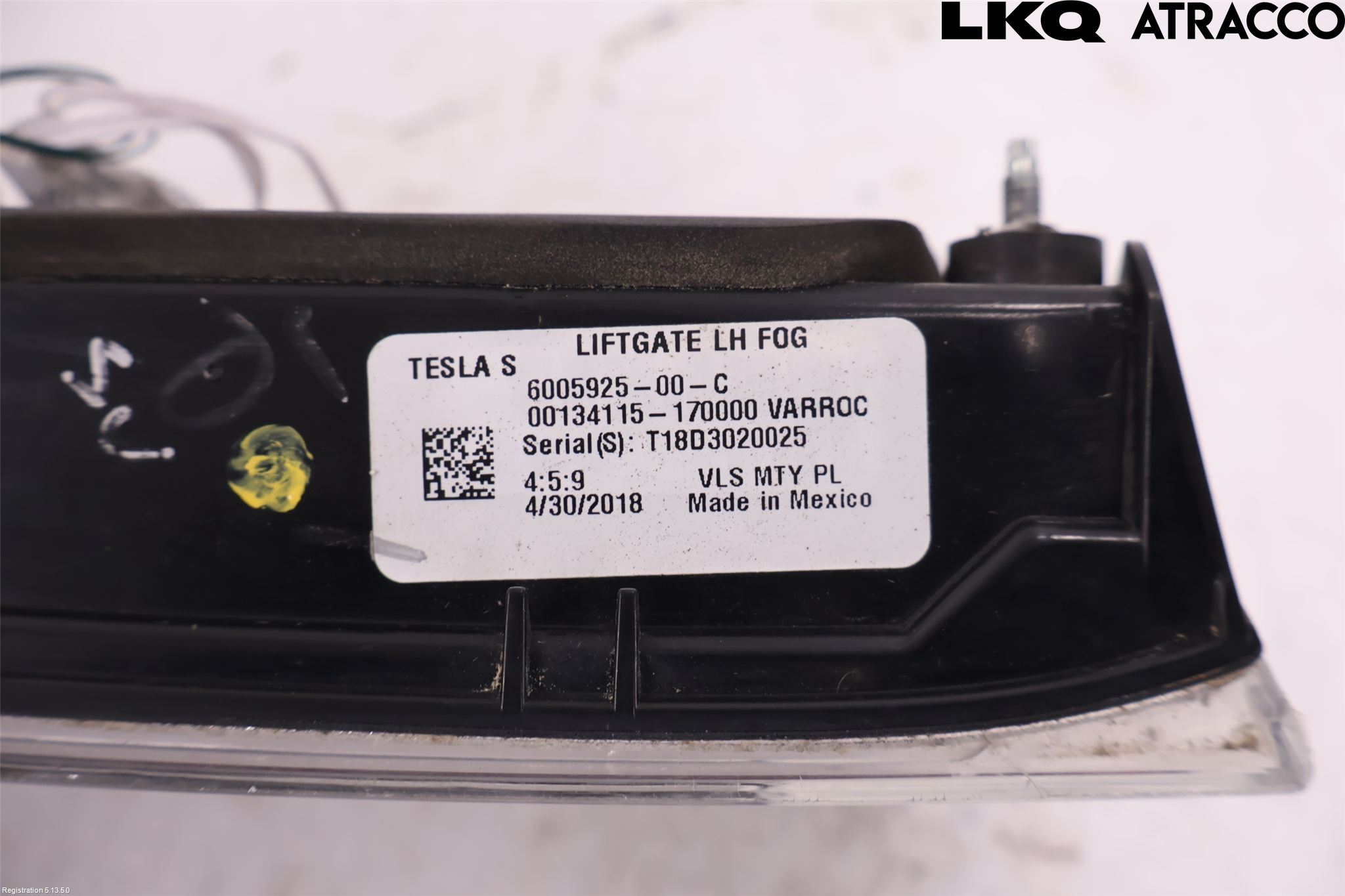 Tesla MODEL S 13- Baklykt Venstre  På Luke(Indre