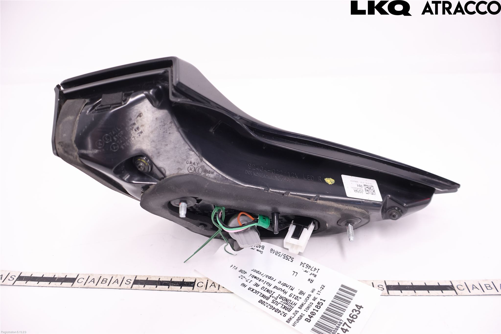 Hyundai IONIQ AE 17-22 Baklykt Høyre  På Luke(Indre)