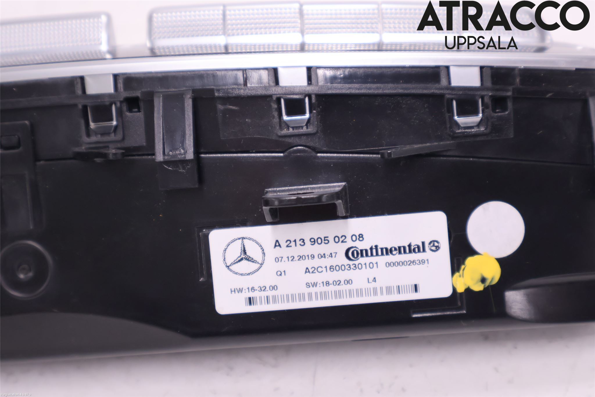 Mercedes-Benz MB E-KLASS (W213) 16-23 Varme Ac Betjening-Display