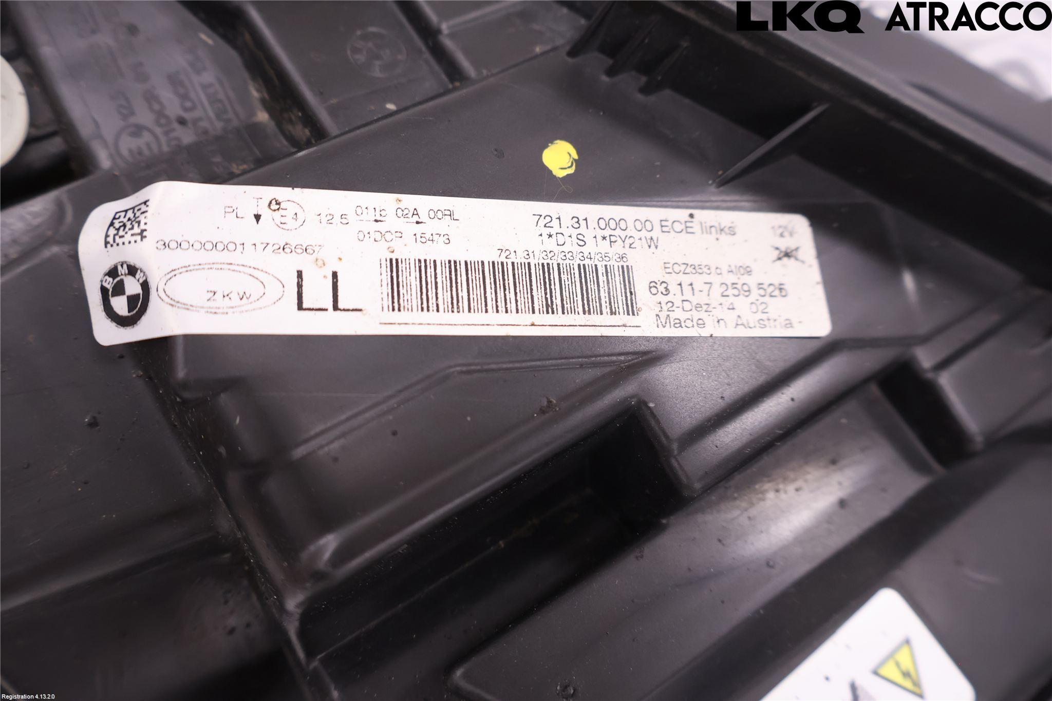 BMW 3 F30/F31/F80 12-19 Frontlykt Venstre