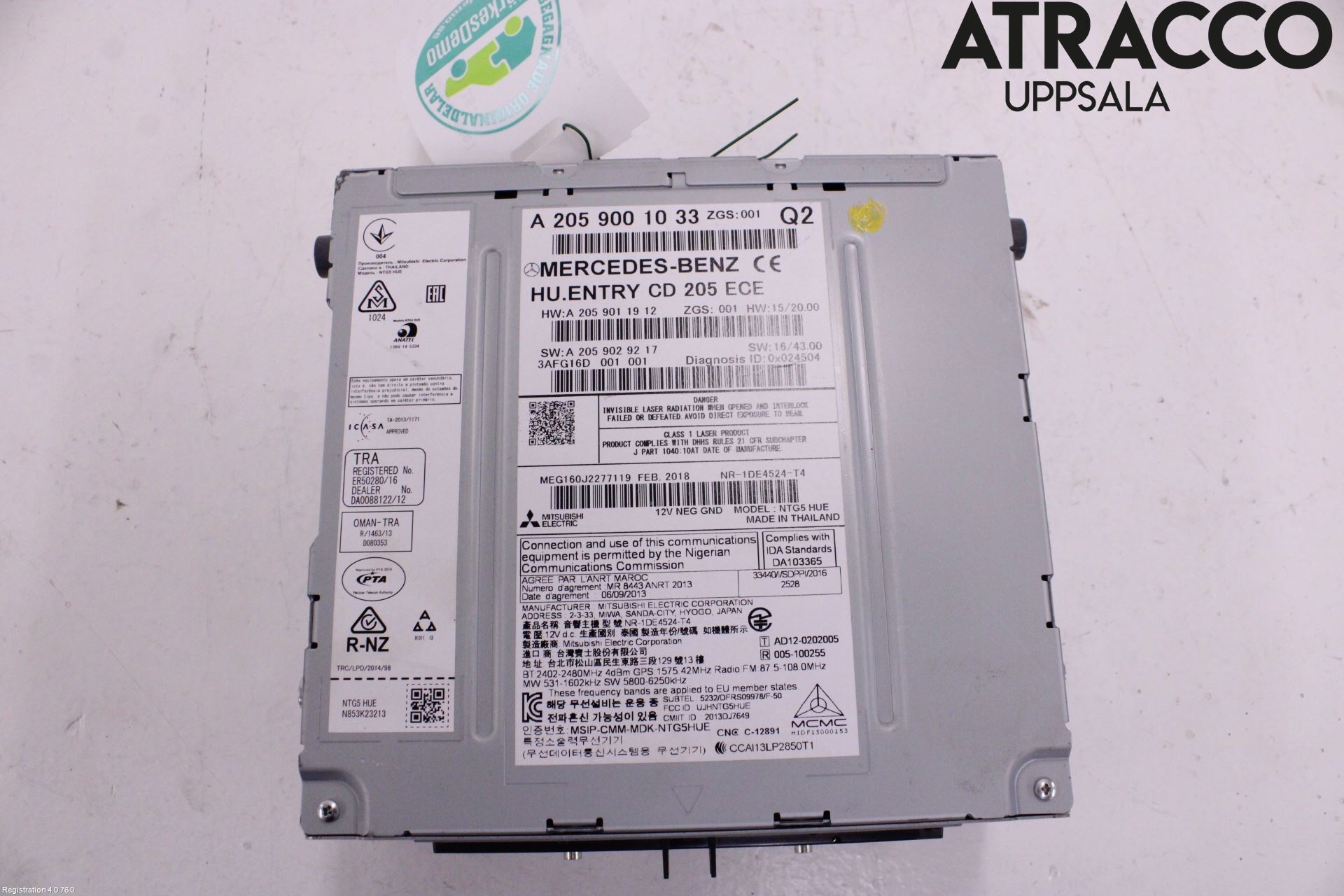 Mercedes-Benz MB X-KLASS (BR 470) 18-20 Stereo Radio Med Cd