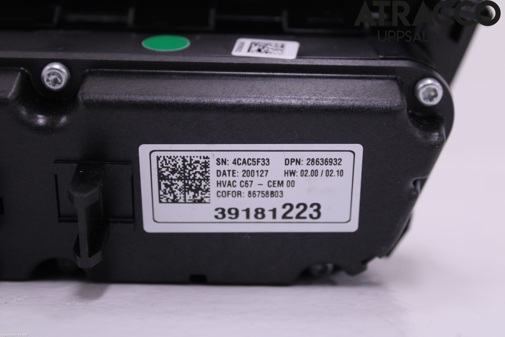 Opel CORSA F, CORSA-E 20- Varme Ac Betjening-Display