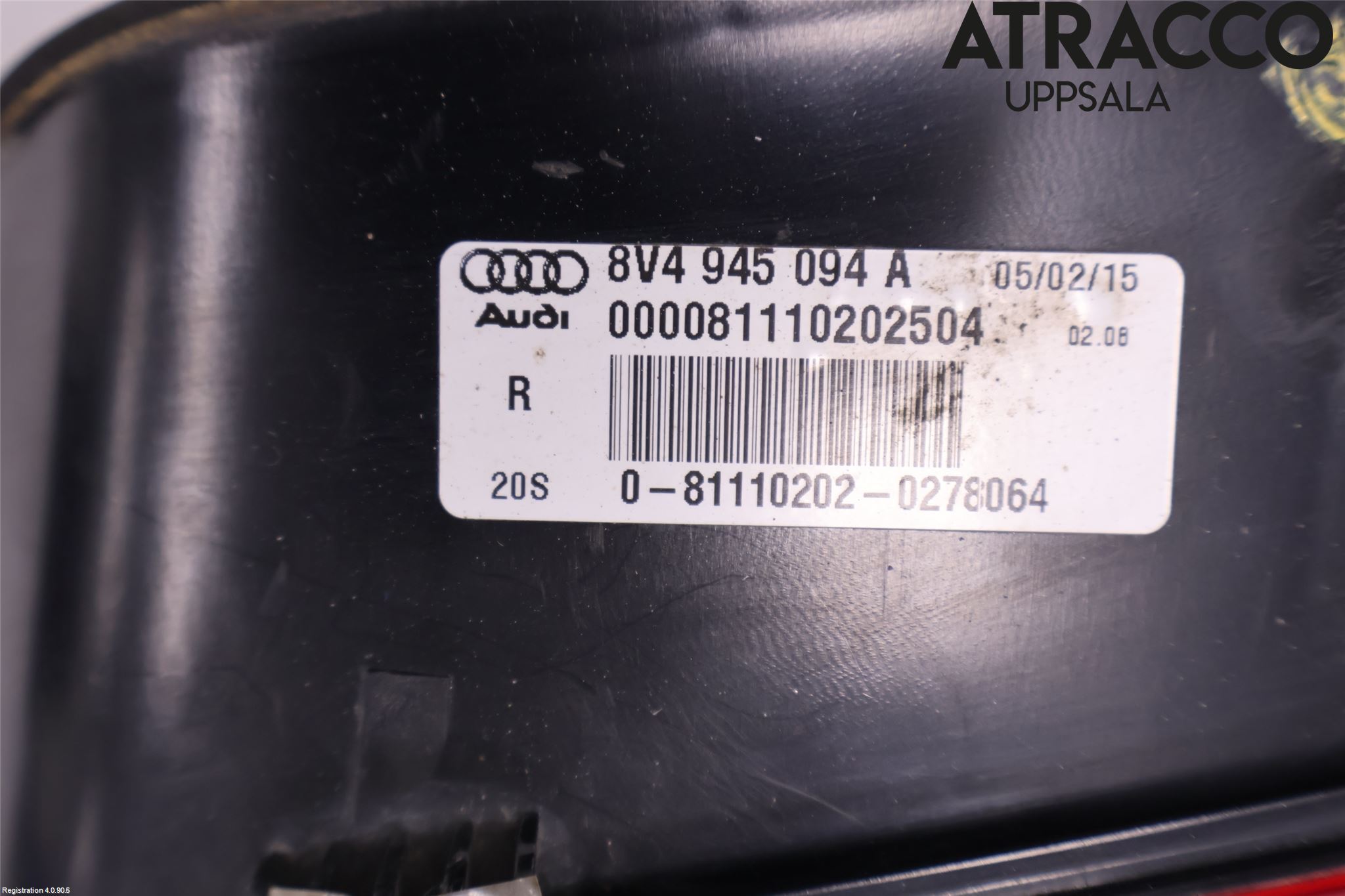 Audi A3/S3 05-13 Baklykt Høyre  På Luke(Indre)