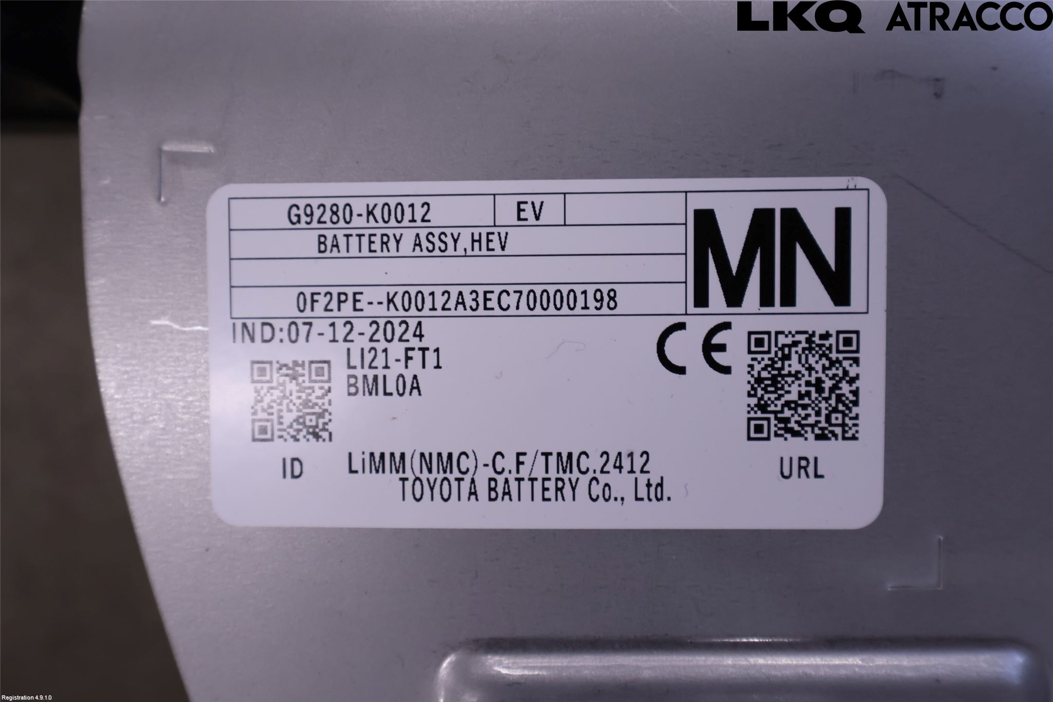 Toyota YARIS XP21 20- Hybrid Batteri