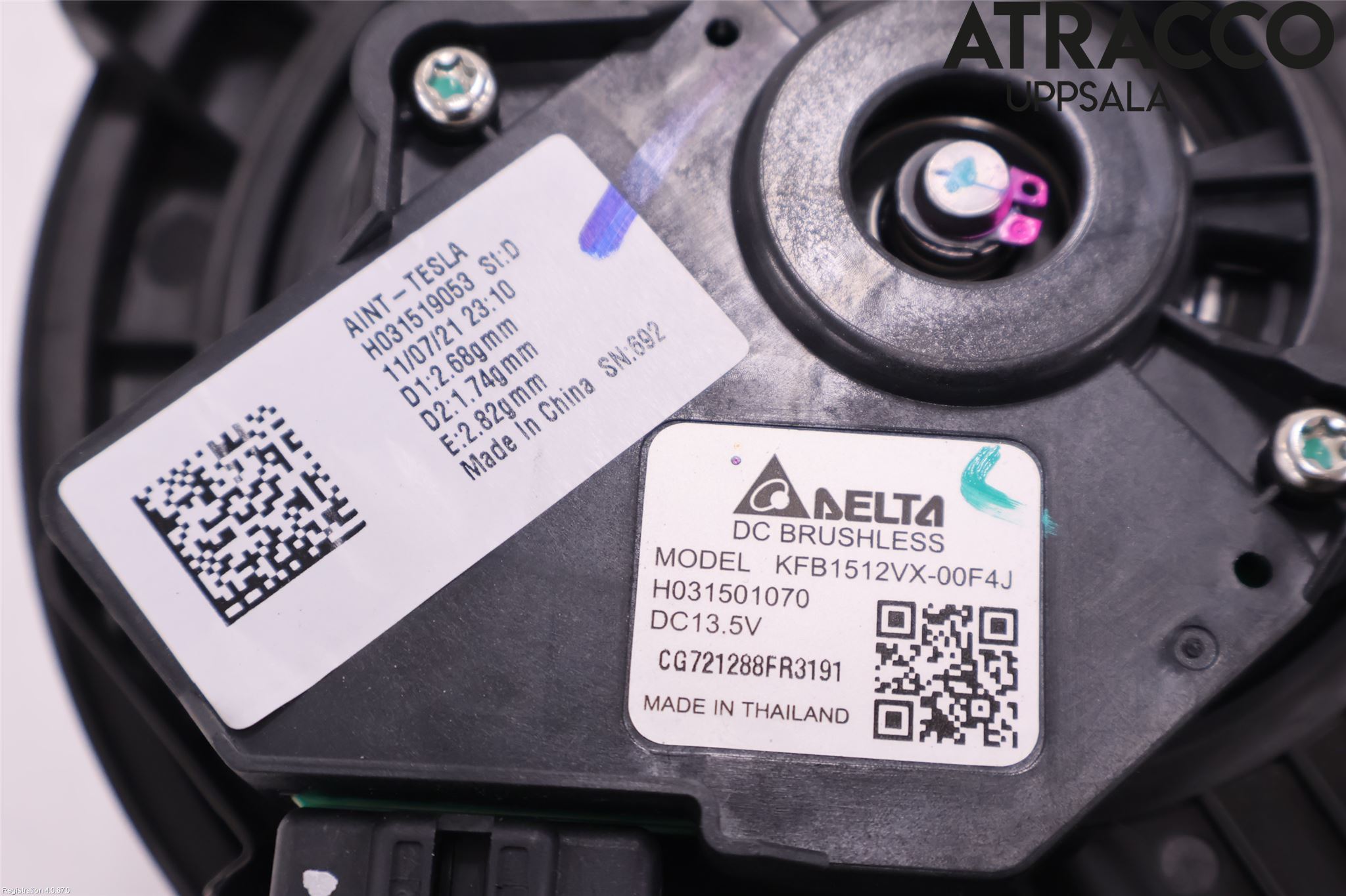 Tesla MODEL 3 17- Varmeapparat Viftemotor