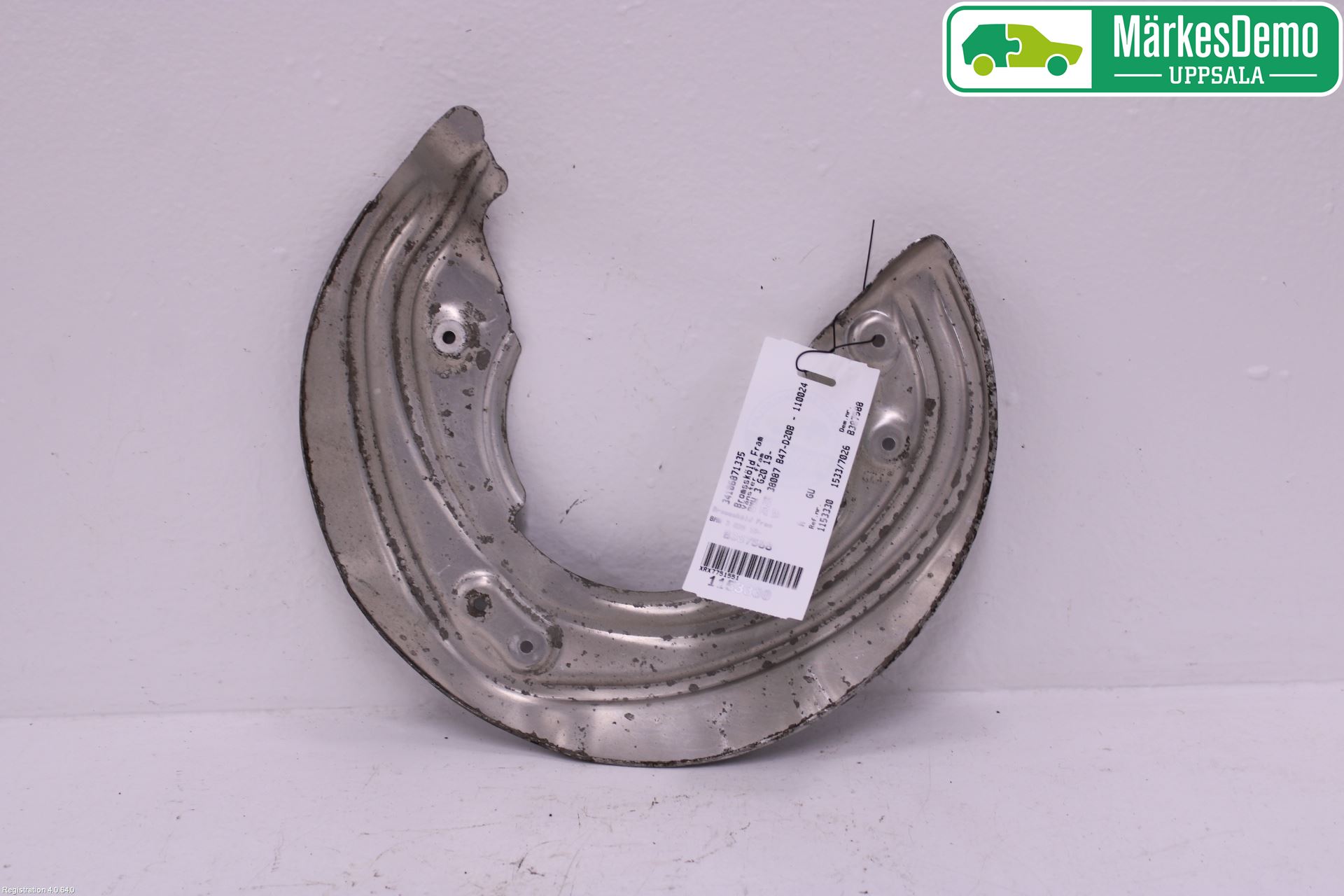 BMW 3 G20/G21/G80/G81 19- Bremseskjold Foran