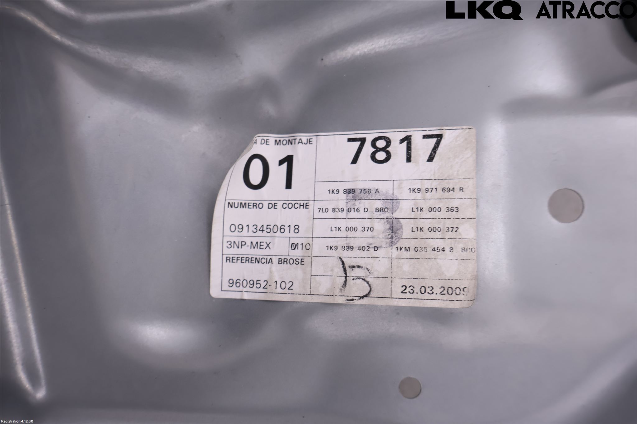 Volkswagen VW GOLF V 04-09 Vindusheis El Komp