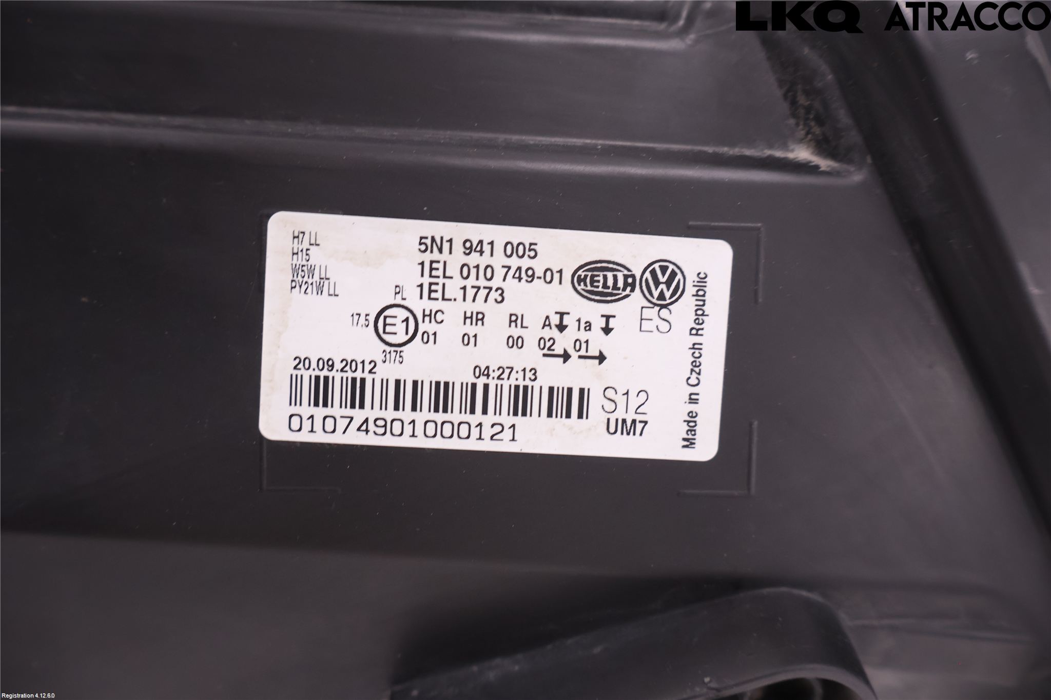 Volkswagen VW TIGUAN 07-16 Frontlykt Venstre