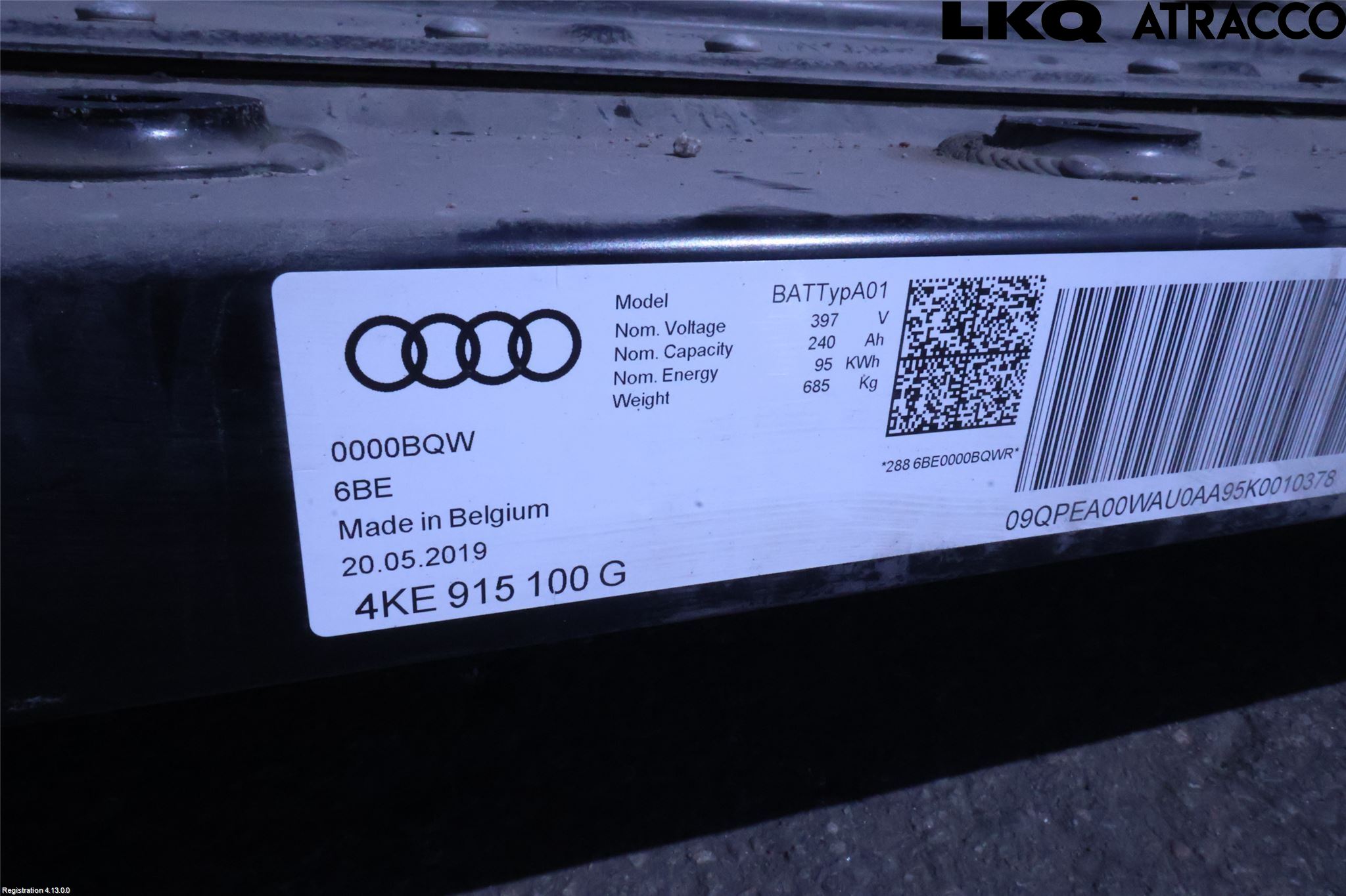 Audi E-TRON, S GE 19- Hybrid Batteri