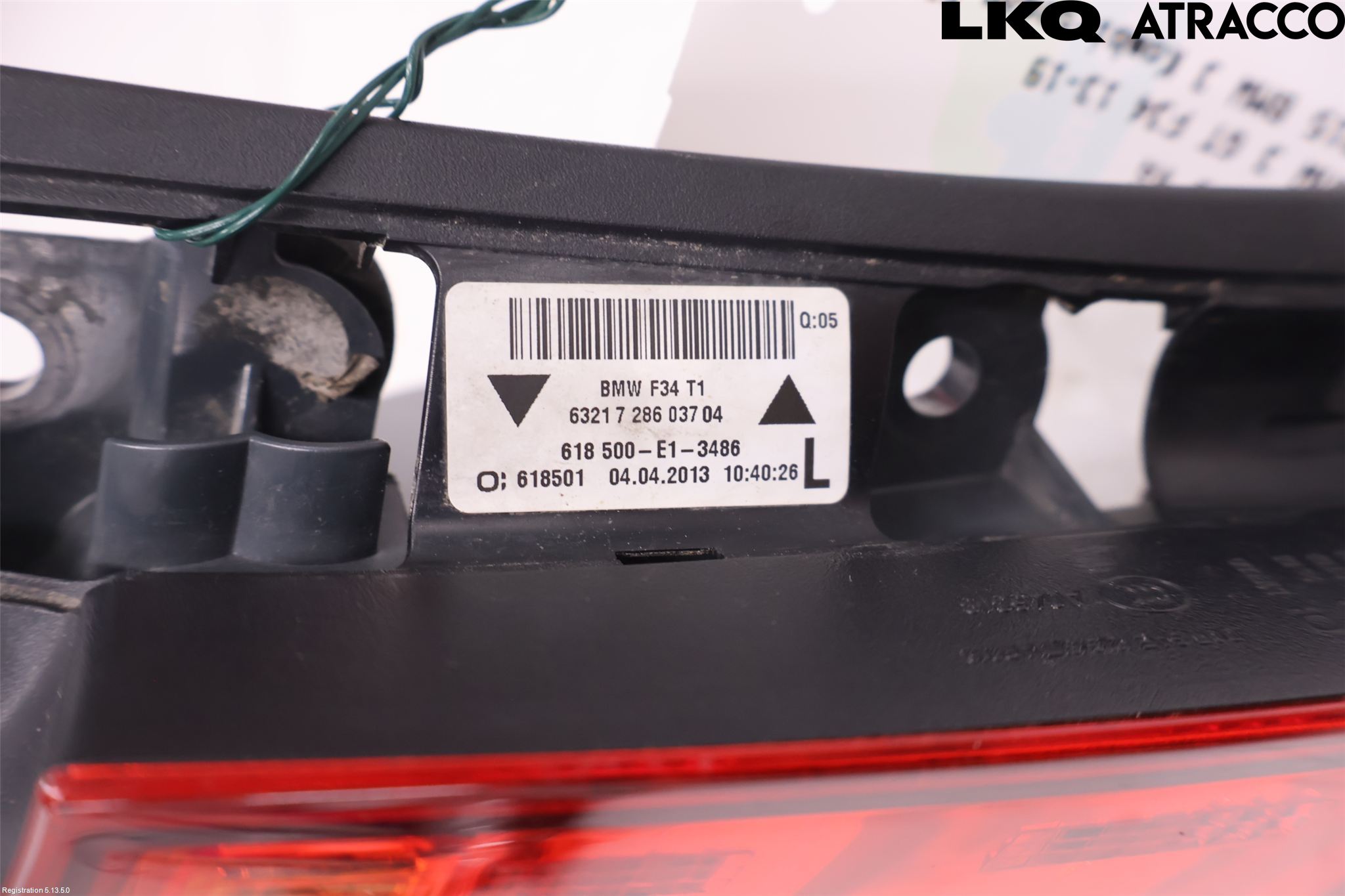 BMW 3 GT F34 13-19 Baklykt Venstre