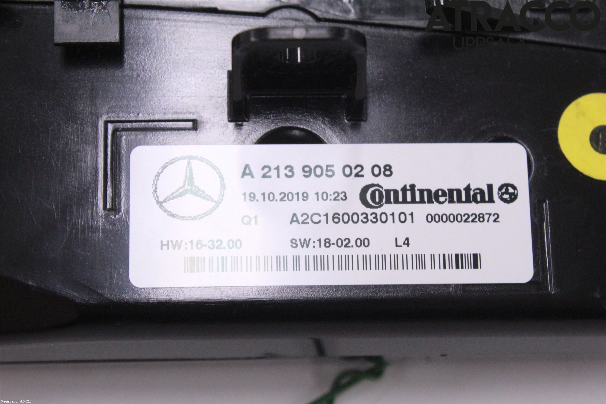 Mercedes-Benz MB E-KLASS (W213) 16-23 Varme Ac Betjening-Display