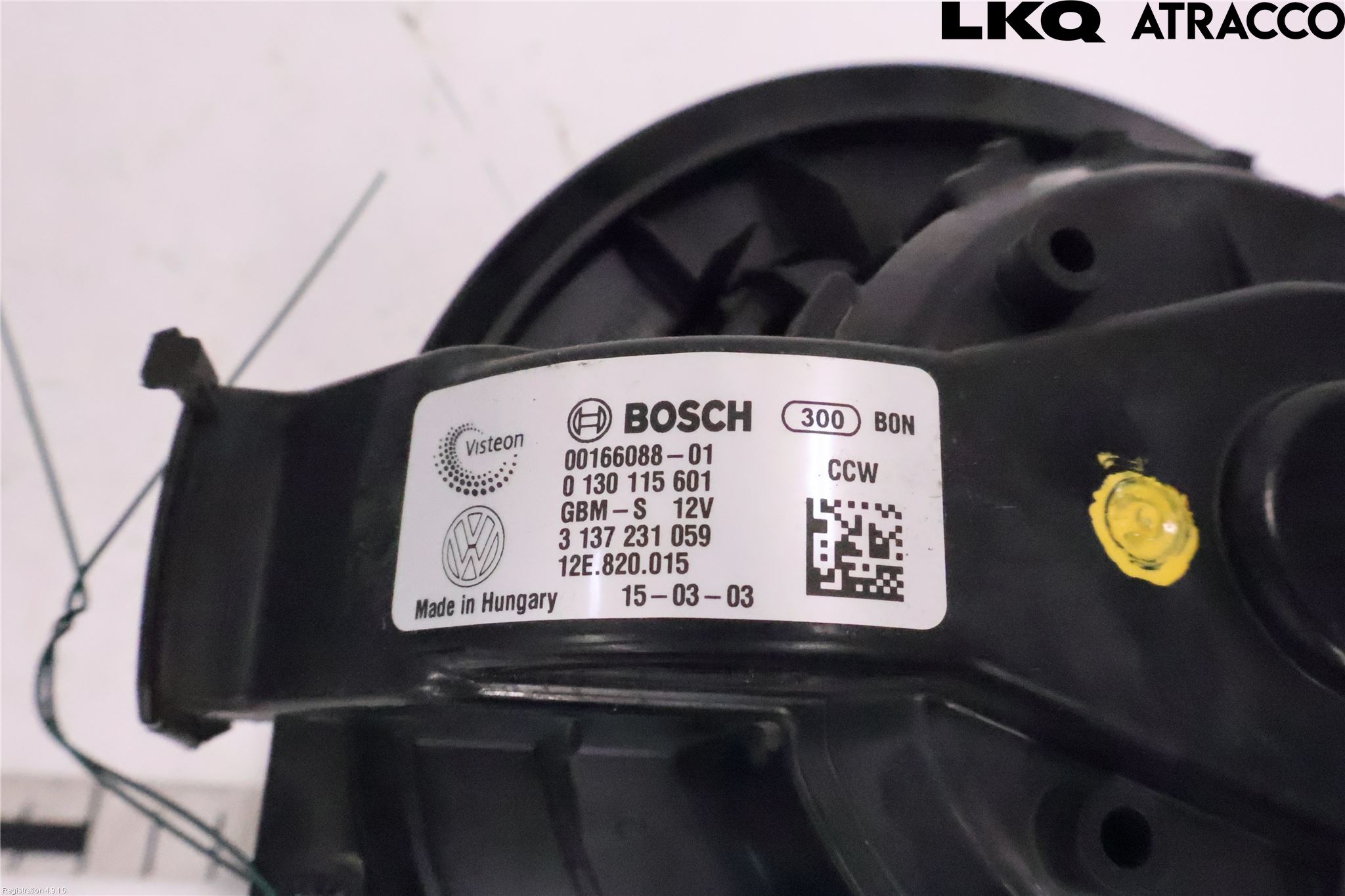 Volkswagen VW UP! / E-UP! Varmeapparat Viftemotor