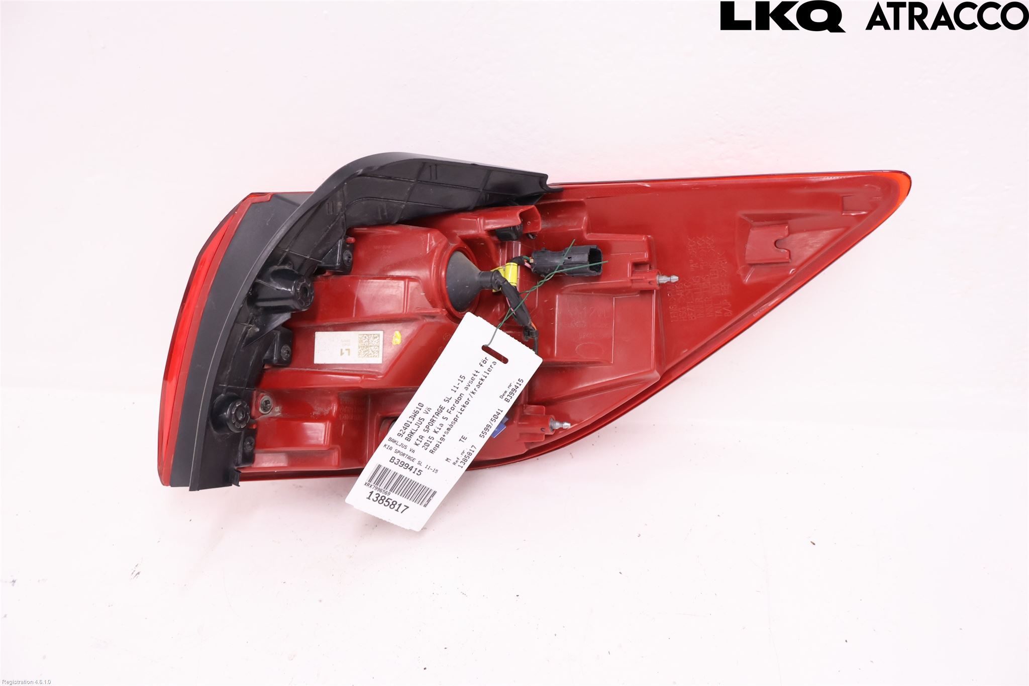 Kia SPORTAGE (SL) 11-15 Baklykt Venstre